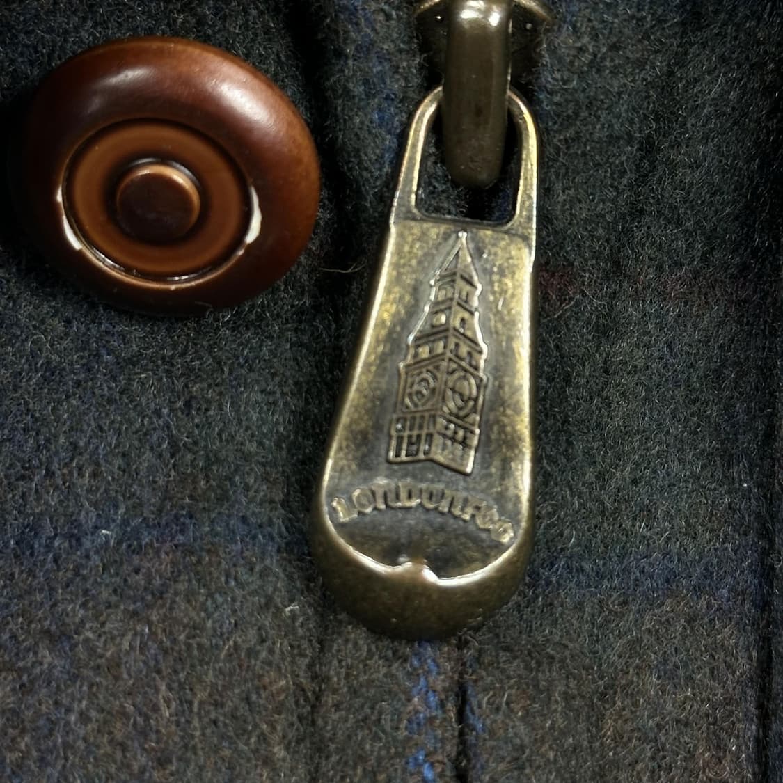 런던포그 클래식 모직 체크 블루종 자켓 (S) 상품이미지5