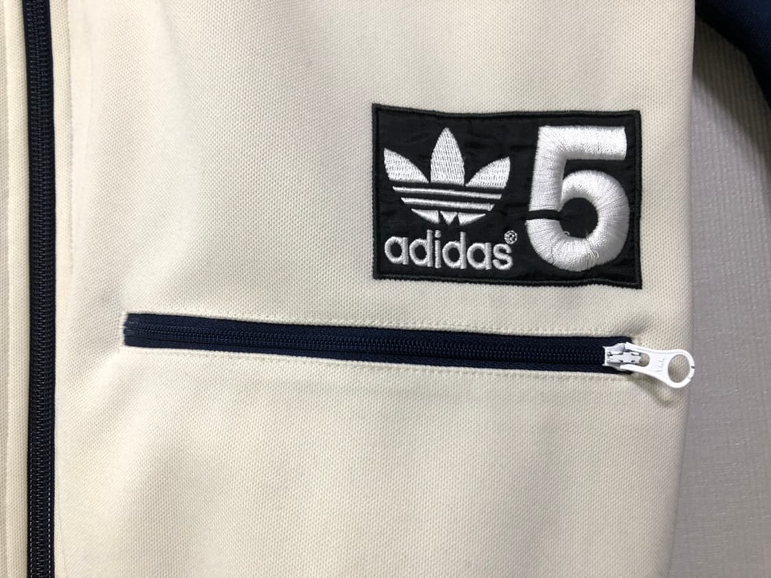 아디다스 남녀공용 프렌치 와펜 배색 트랙탑 져지 90 _ 아이보리/네이비 상품이미지4