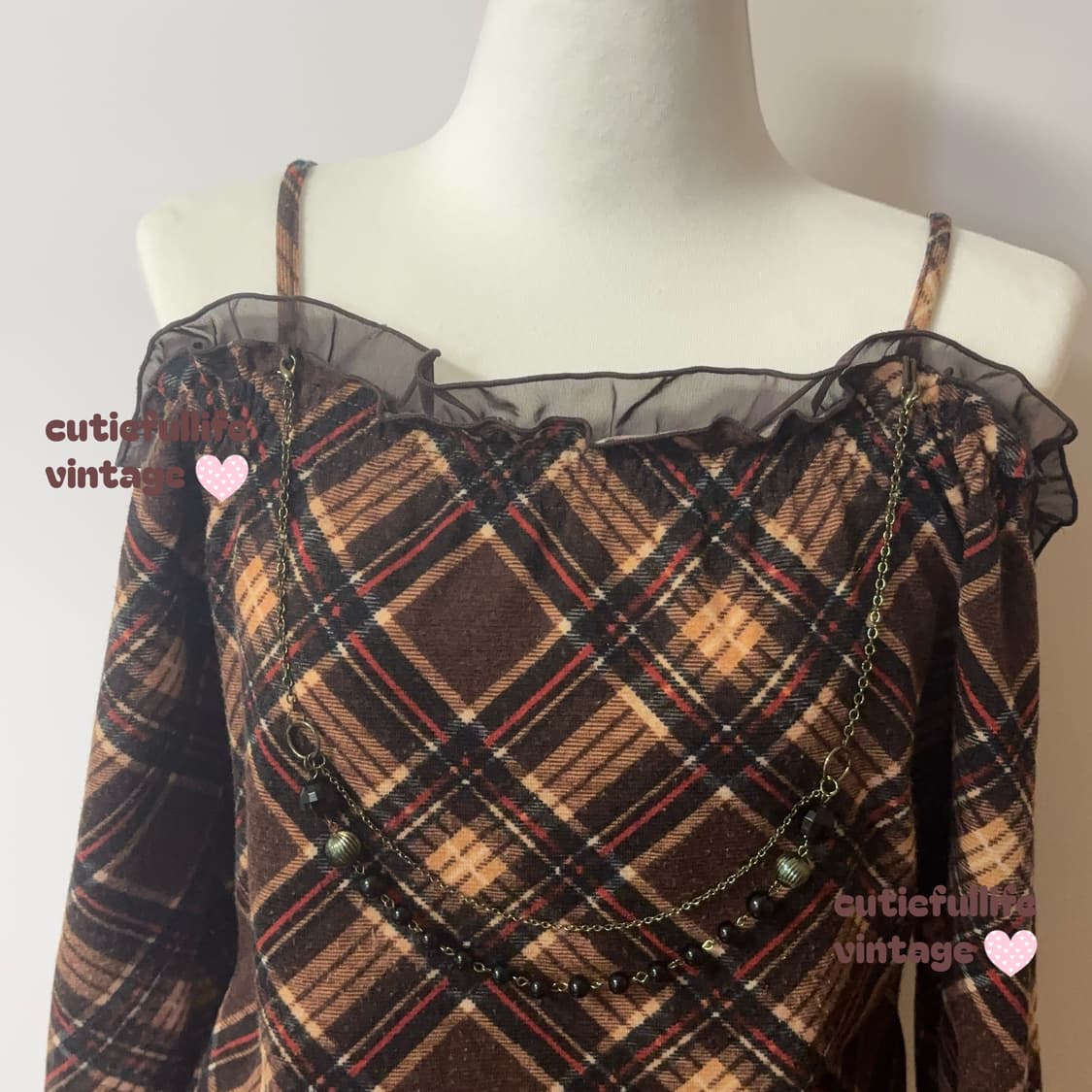 히메카지 초코딸기 오프숄더 탑 상품이미지2