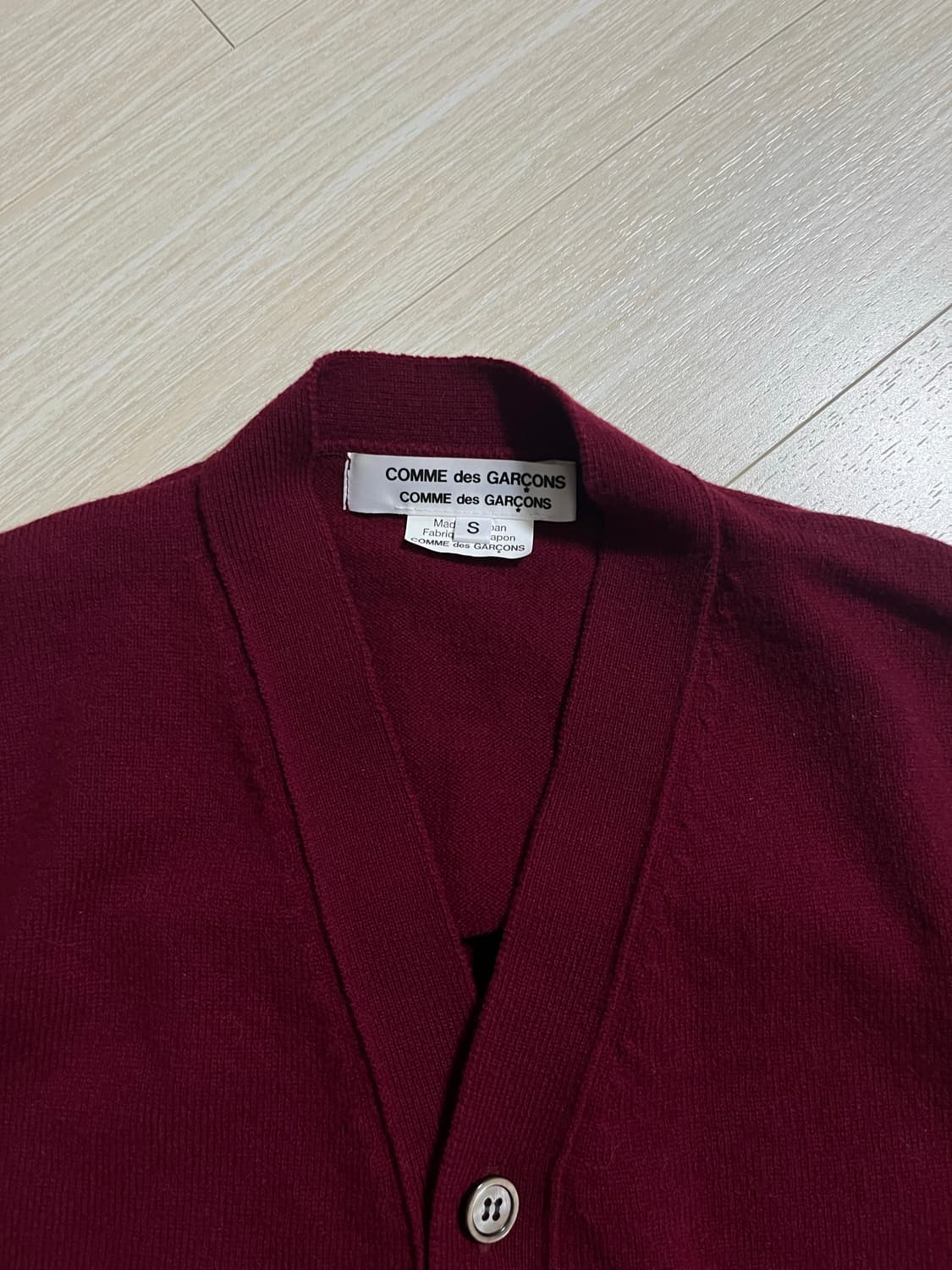 Comme des garcons 가디건 버건디 S 상품이미지3