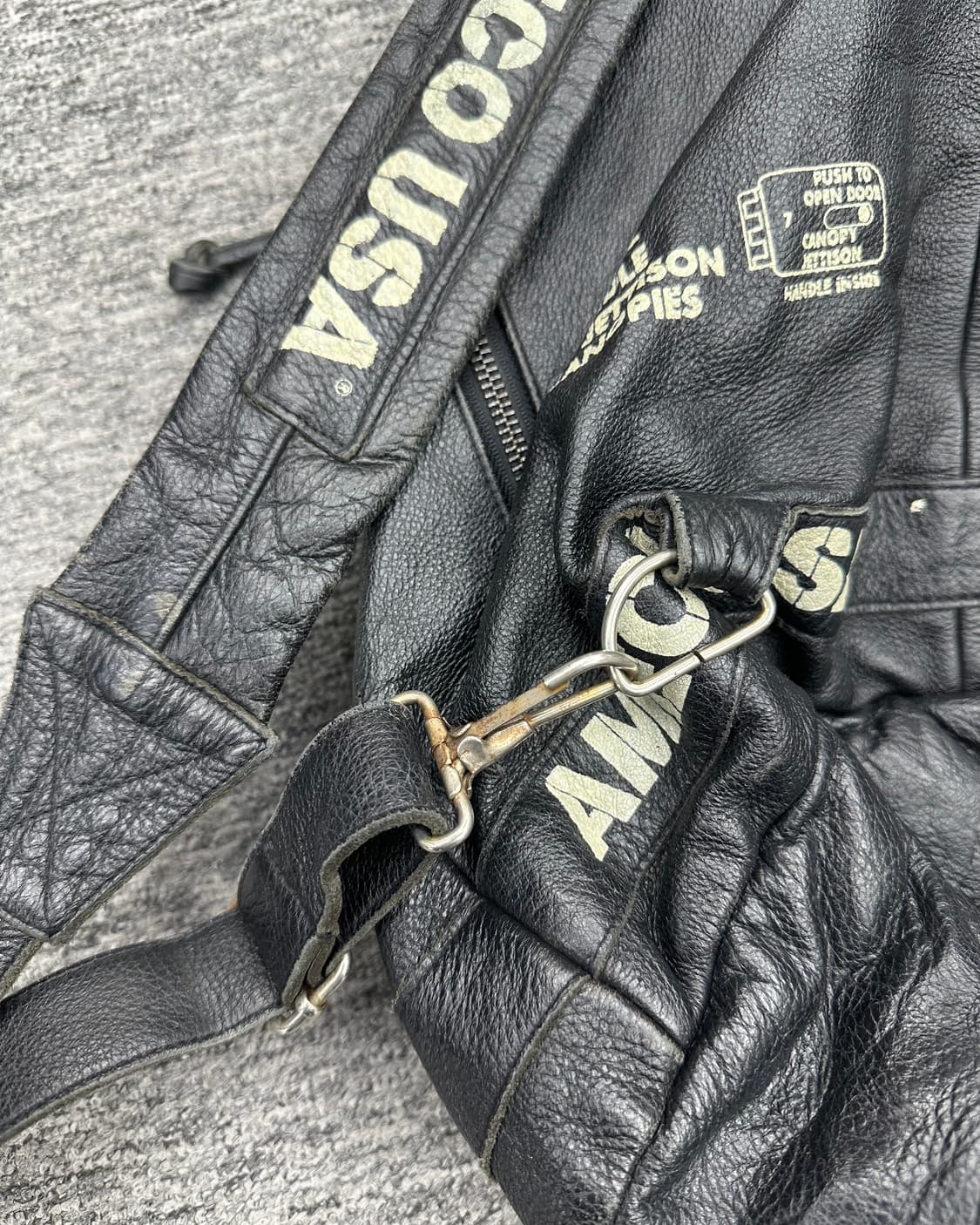 (FREE)90'S AMECO 통가죽 백팩-M1755 상품이미지4