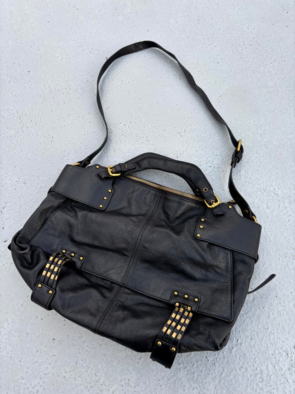 “Vintage”00’s Stud Detail Black Bag 상품이미지8