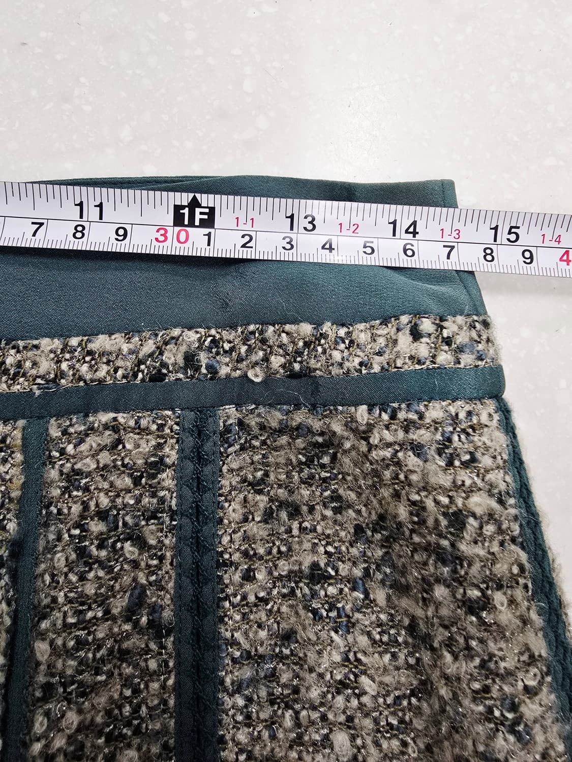 마인 트위드스커트 청록색 포인트 상품이미지7