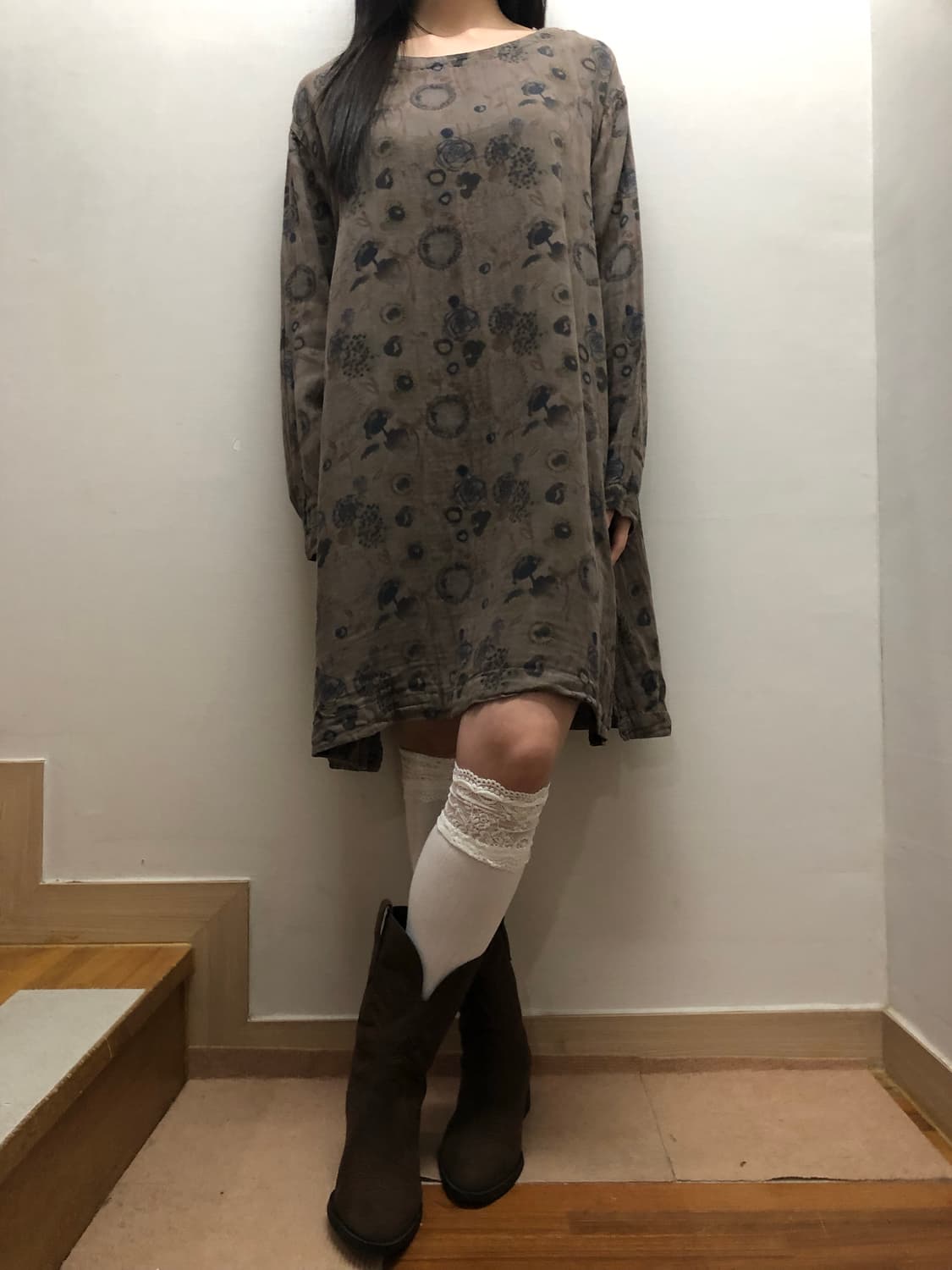 빈티지 브라운 오리엔탈 원피스 상품이미지7