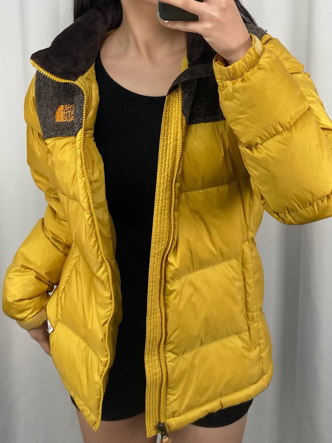 노스페이스 해리스 트위드 눕시 패딩 자켓 상품이미지3