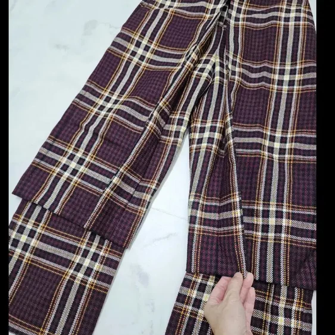 Aalto 알토 체크 와이드 팬츠 36 상품이미지3