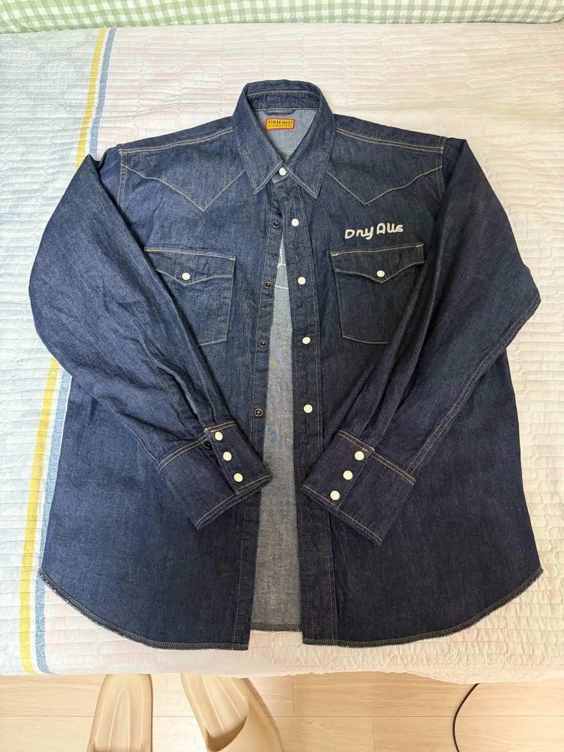휴먼 메이드 데님 웨스턴 셔츠 인디고 상품이미지4