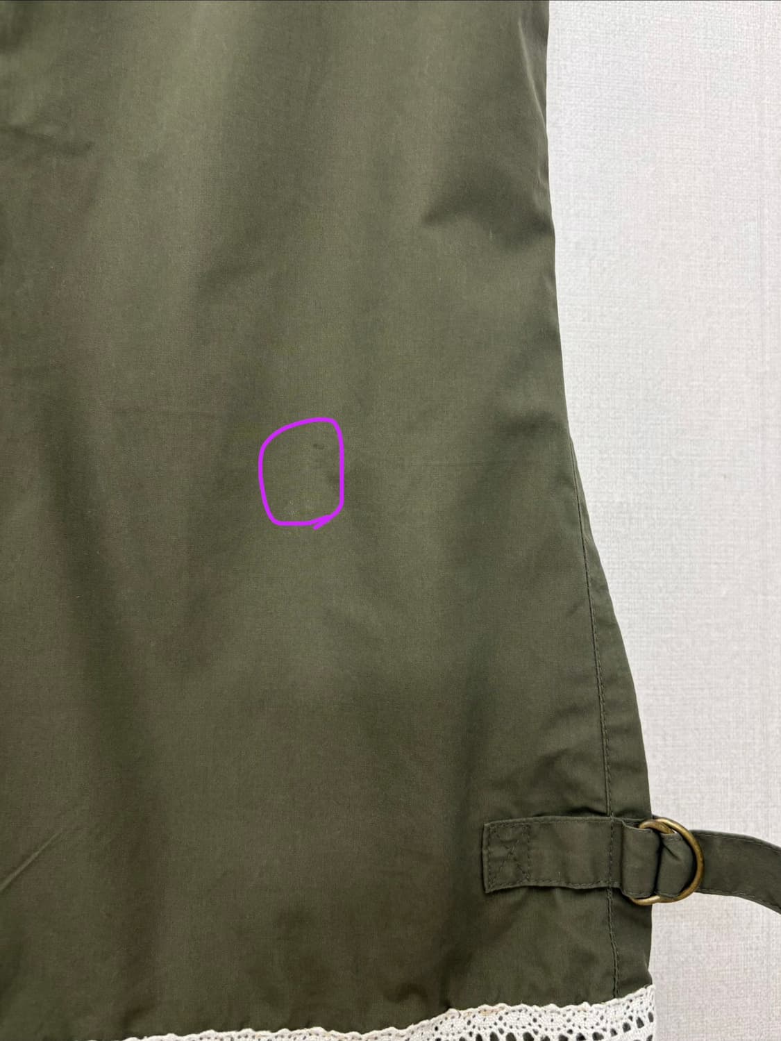 카키 레이스 7부 팬츠 상품이미지5