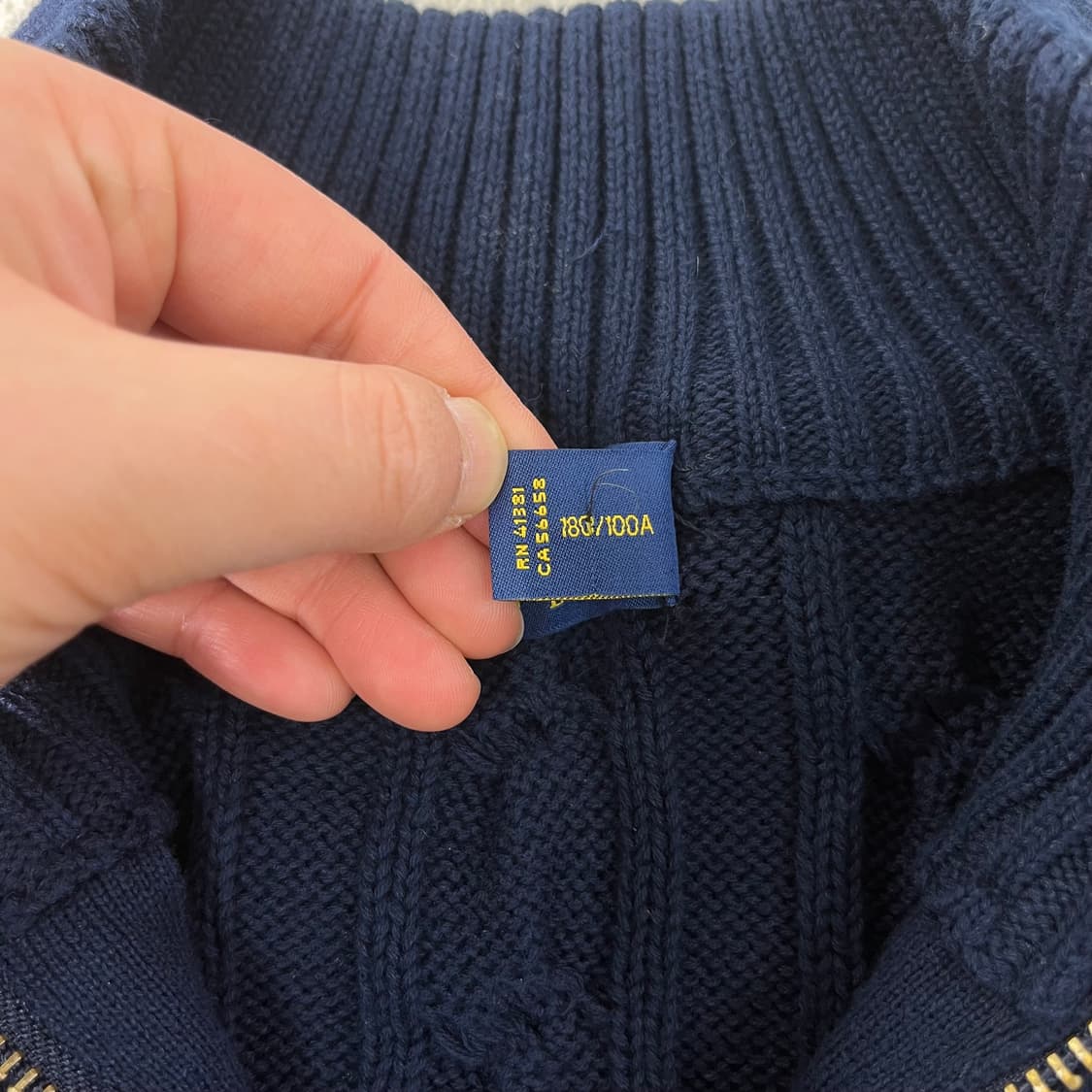 100 폴로랄프로렌 신형 꽈배기 반집업 니트 상품이미지4