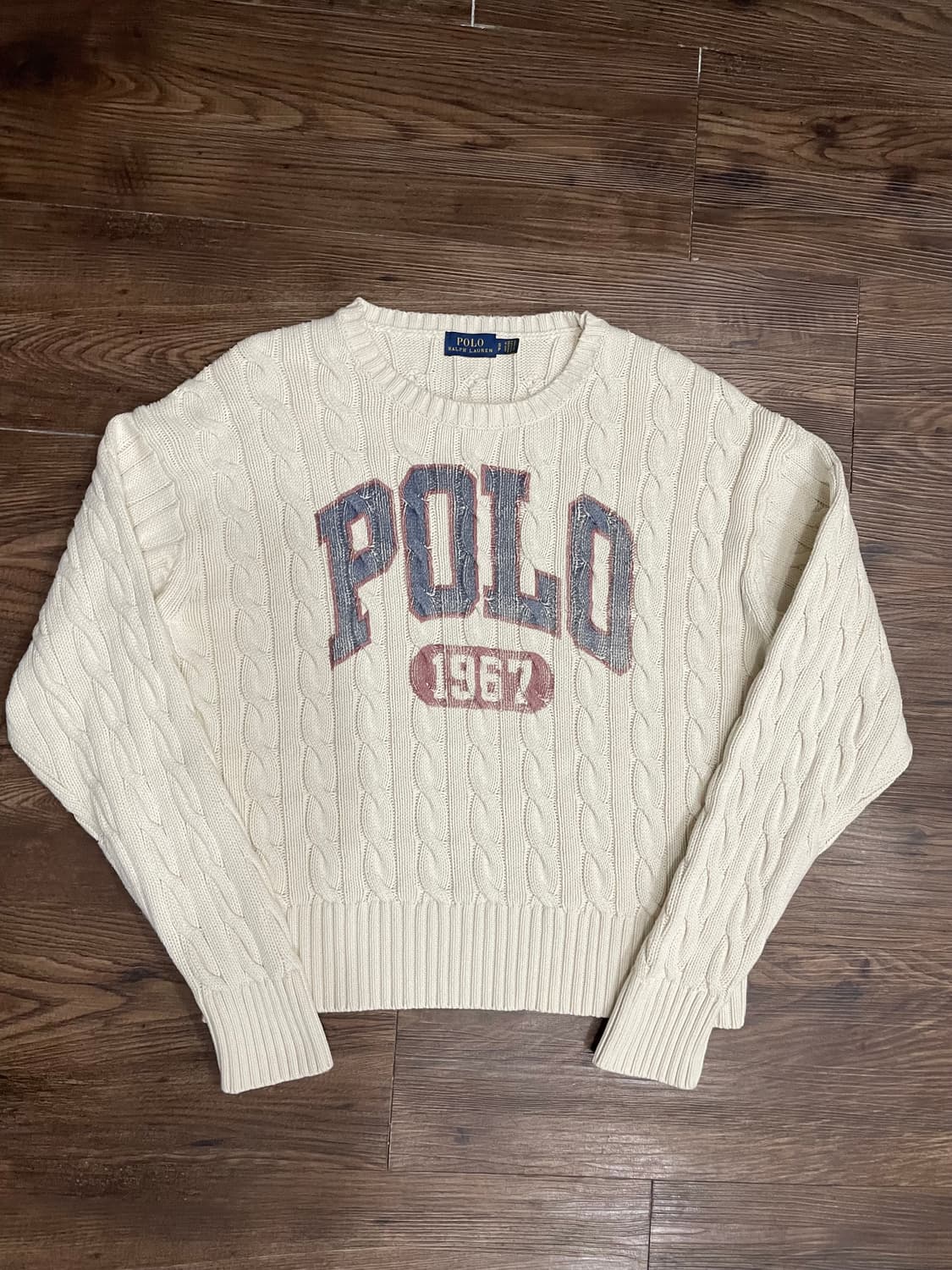 폴로 랄프로렌 여성 빅로고 케이블 니트 스웨터 상품이미지3