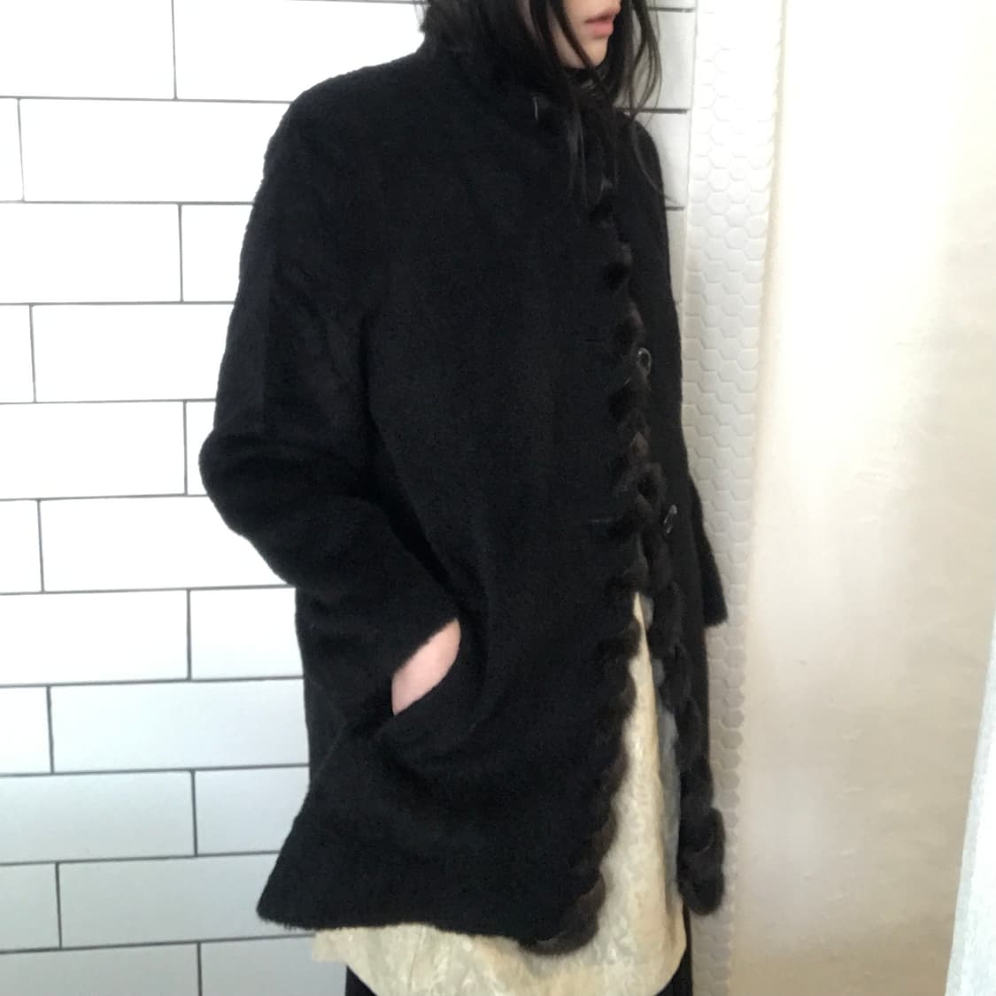 일본 빈티지 퍼 트리밍 자켓 / M 사이즈 상품이미지4