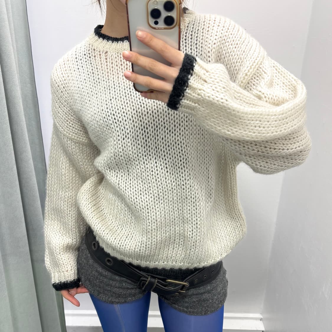 아이보리 아크릴 니트 상품이미지2