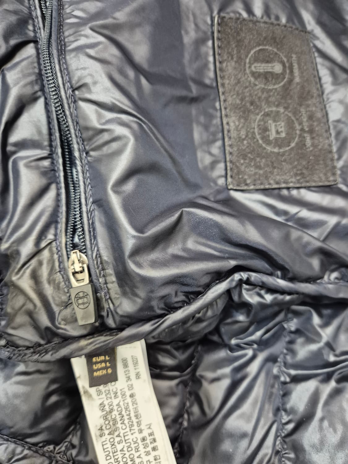 마시모두띠(Massimo Dutti) 경량 스웨이드 패딩 자켓 L 판매합 상품이미지2