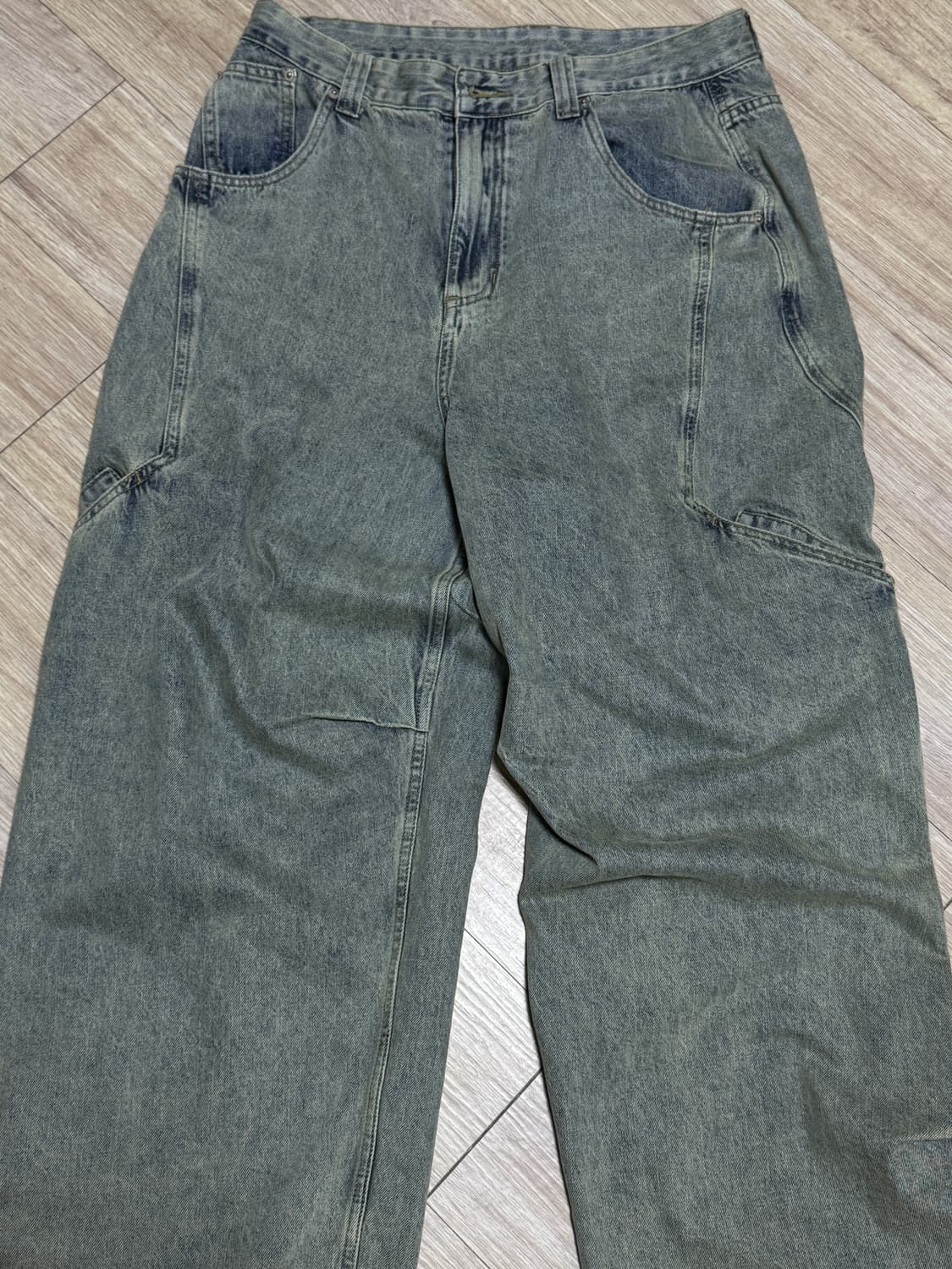 [2] 노운 사이드 라인 카고 데님 팬츠 (light blue) 상품이미지2