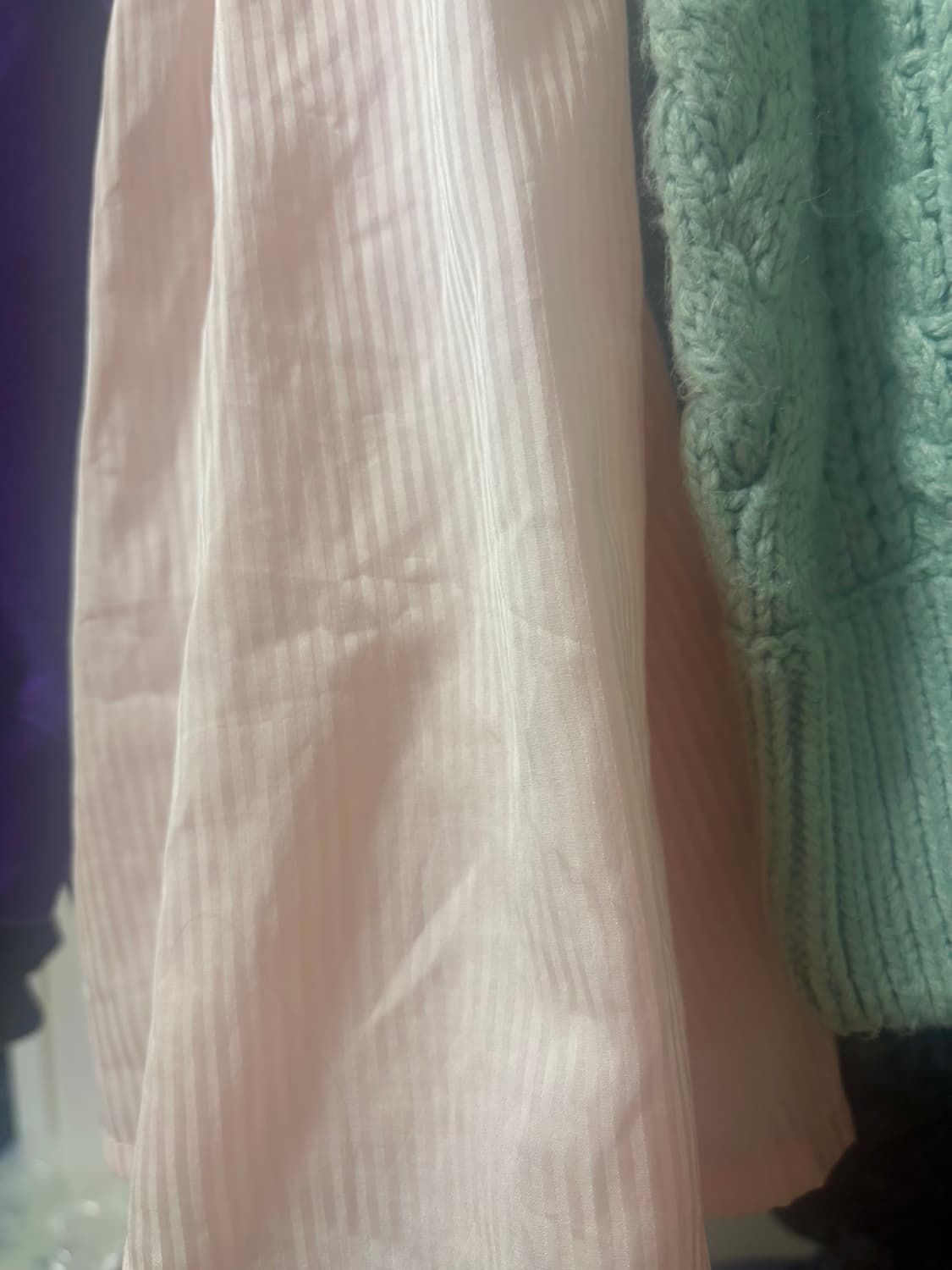 착샷⭕️) 빈티지 모리걸 레이어드 연핑크 반팔 블라우스 상품이미지5