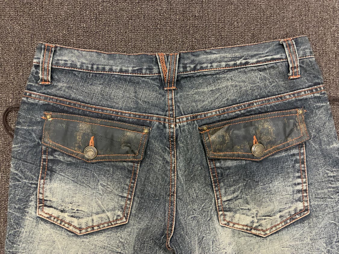 L)Japanese vintage 여성 레이스업 디테일 부츠켓 데님팬츠 상품이미지10