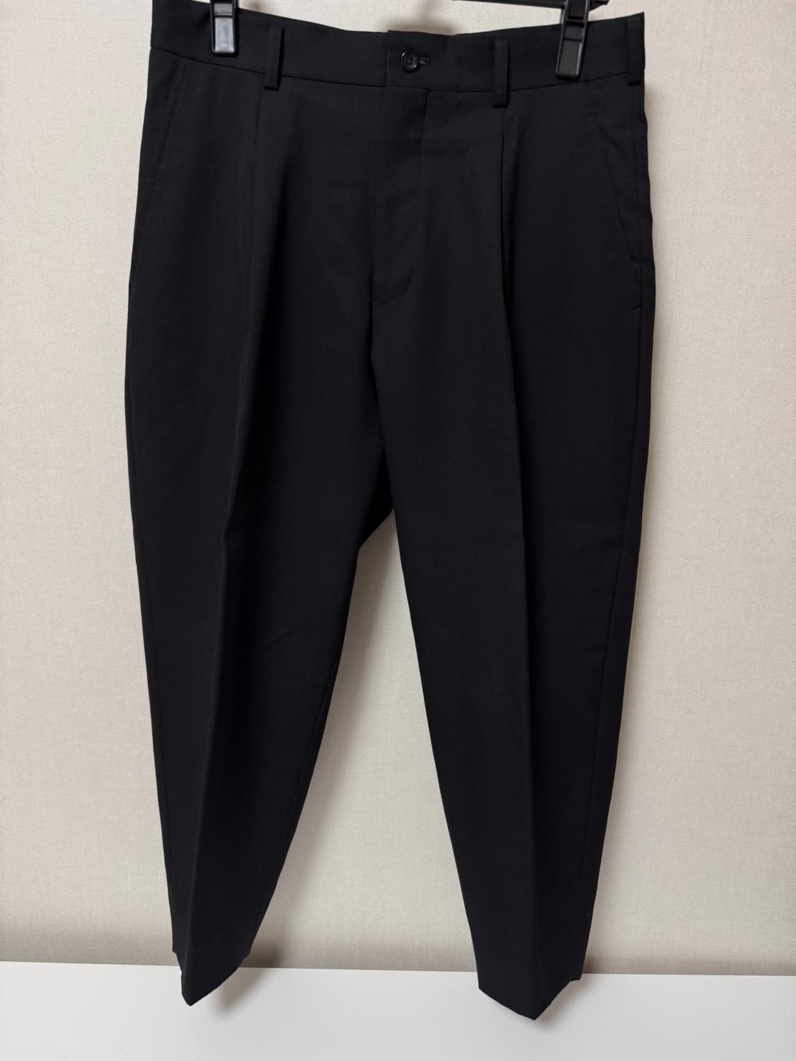 꼼데가르송 옴므 듀스 24ss 울 팬츠 블랙 s 상품이미지1