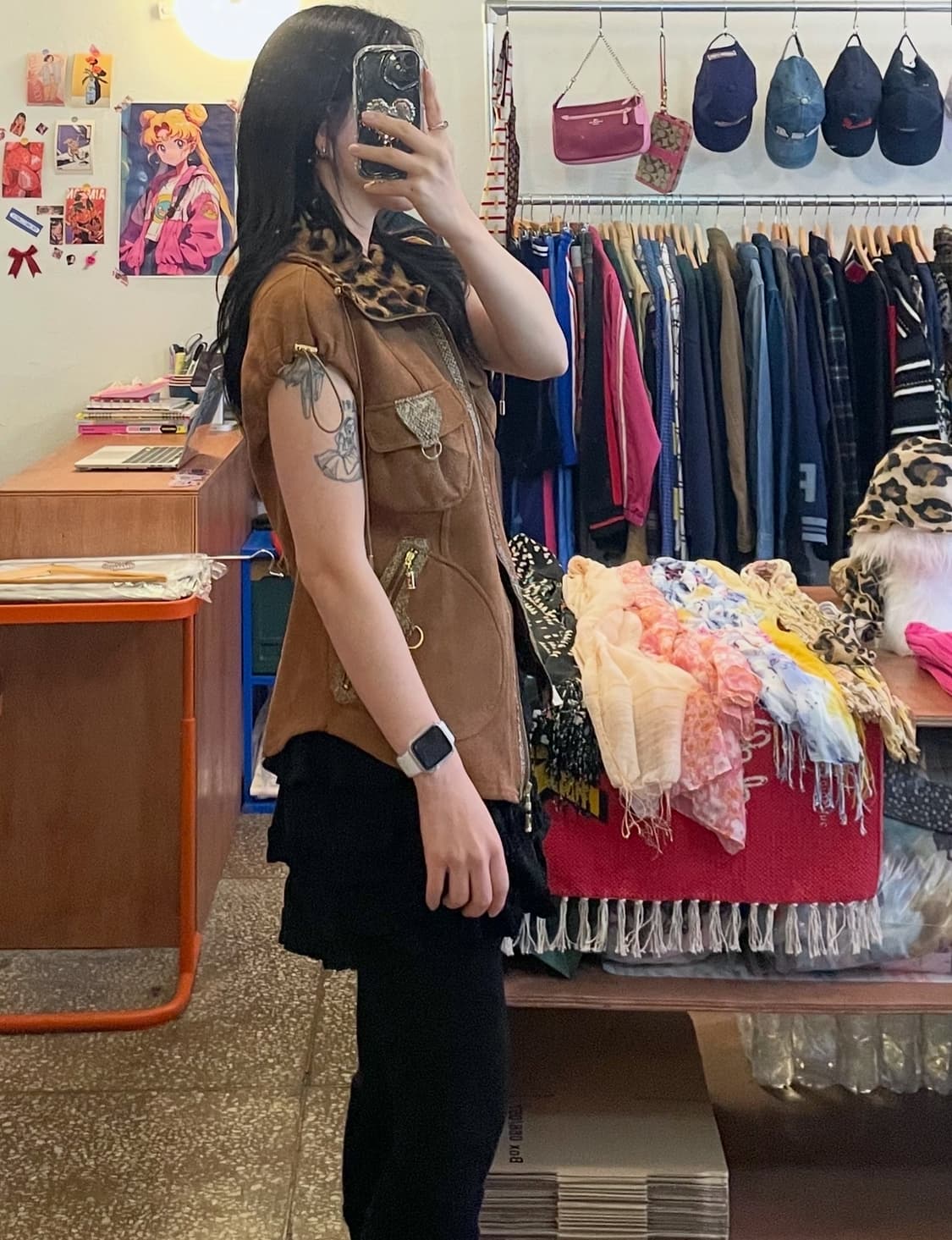 레오파드 스웨이드 베스트 [무배] 상품이미지3