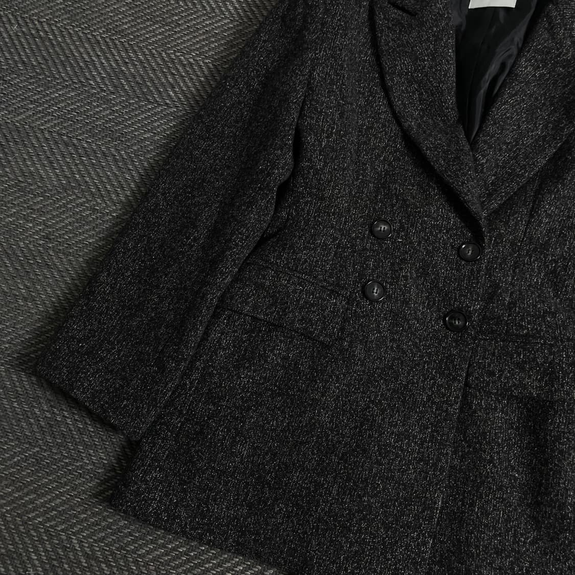 빈티지 우먼스 울 더플 하프 코트o 3873 상품이미지3