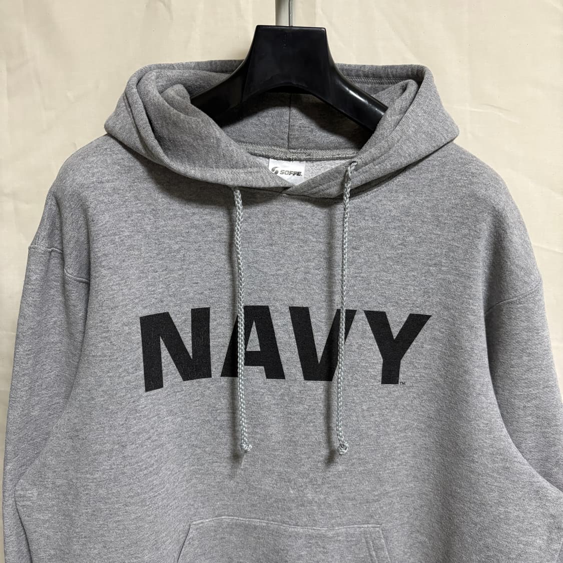 SOFFE 90s US NAVY 프린트 후드티 / 그레이, L 상품이미지2