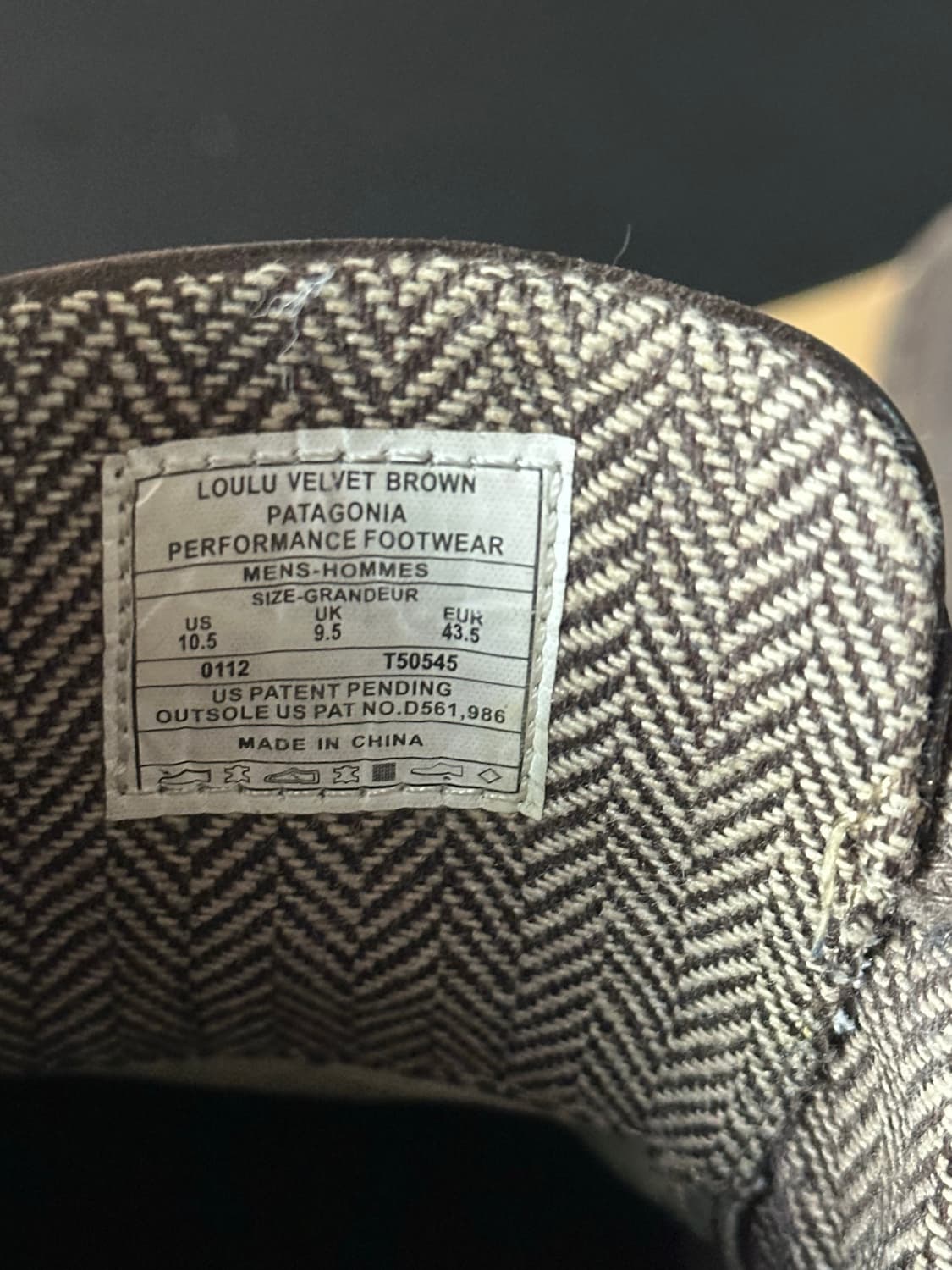 파타고니아 룰루 loulu 슈즈 285 10.5 벨벳 브라운 상품이미지4