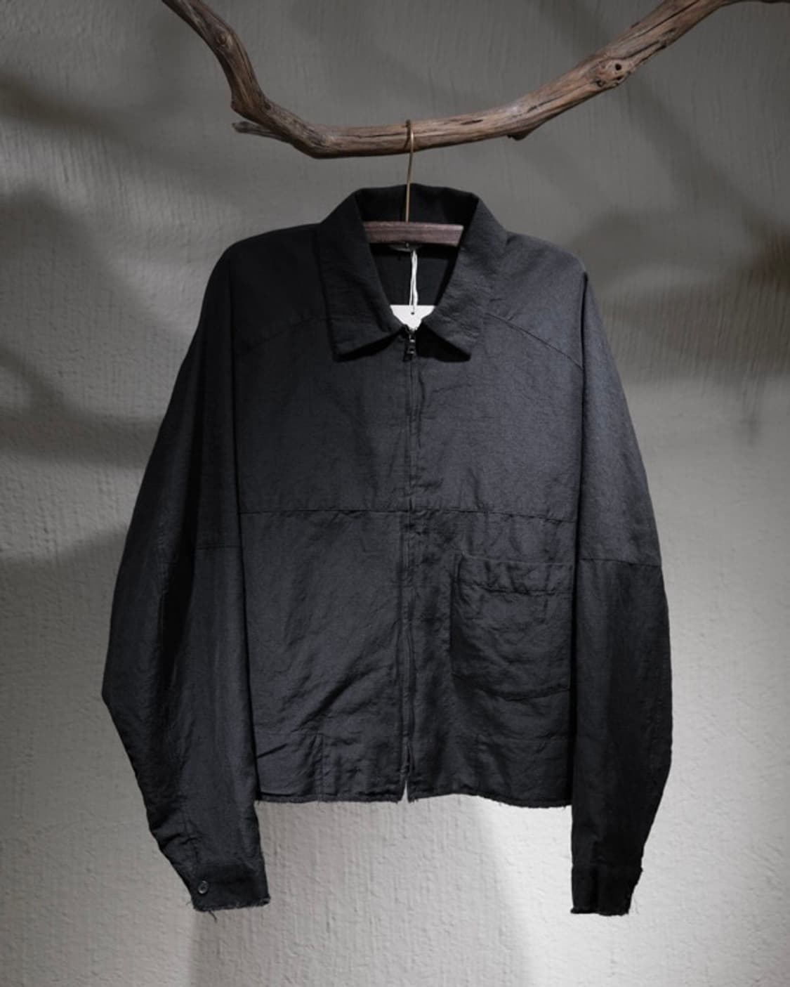 Ancellem 안셀름 울 린넨 숏 셔츠 자켓 - Black Size 2 상품이미지1