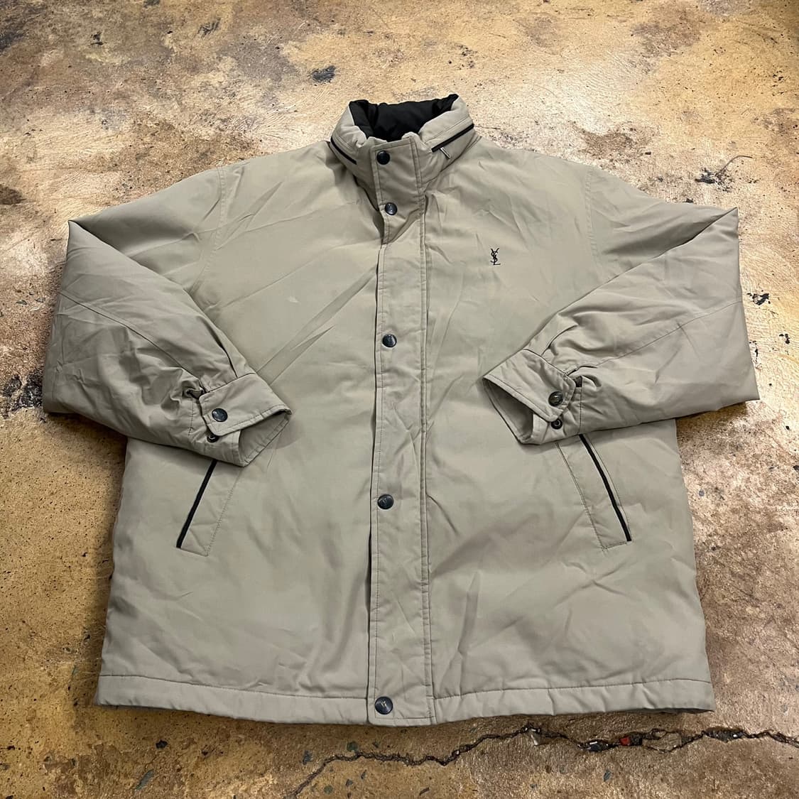 [정품/95] 입생로랑 로고 다운 패딩 점퍼 b14 상품이미지2