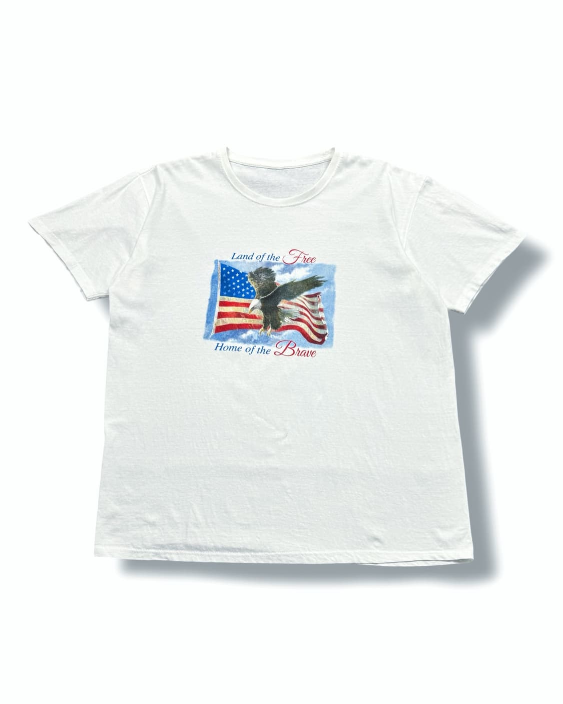 USA 빈티지 아메리칸 이글 화이트 반팔 티셔츠  상품이미지4