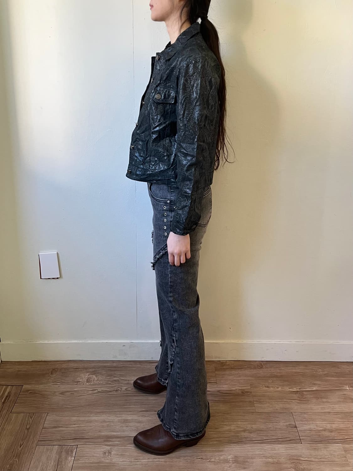 Japan Vtg 피그 스킨 트러커 자켓 상품이미지8