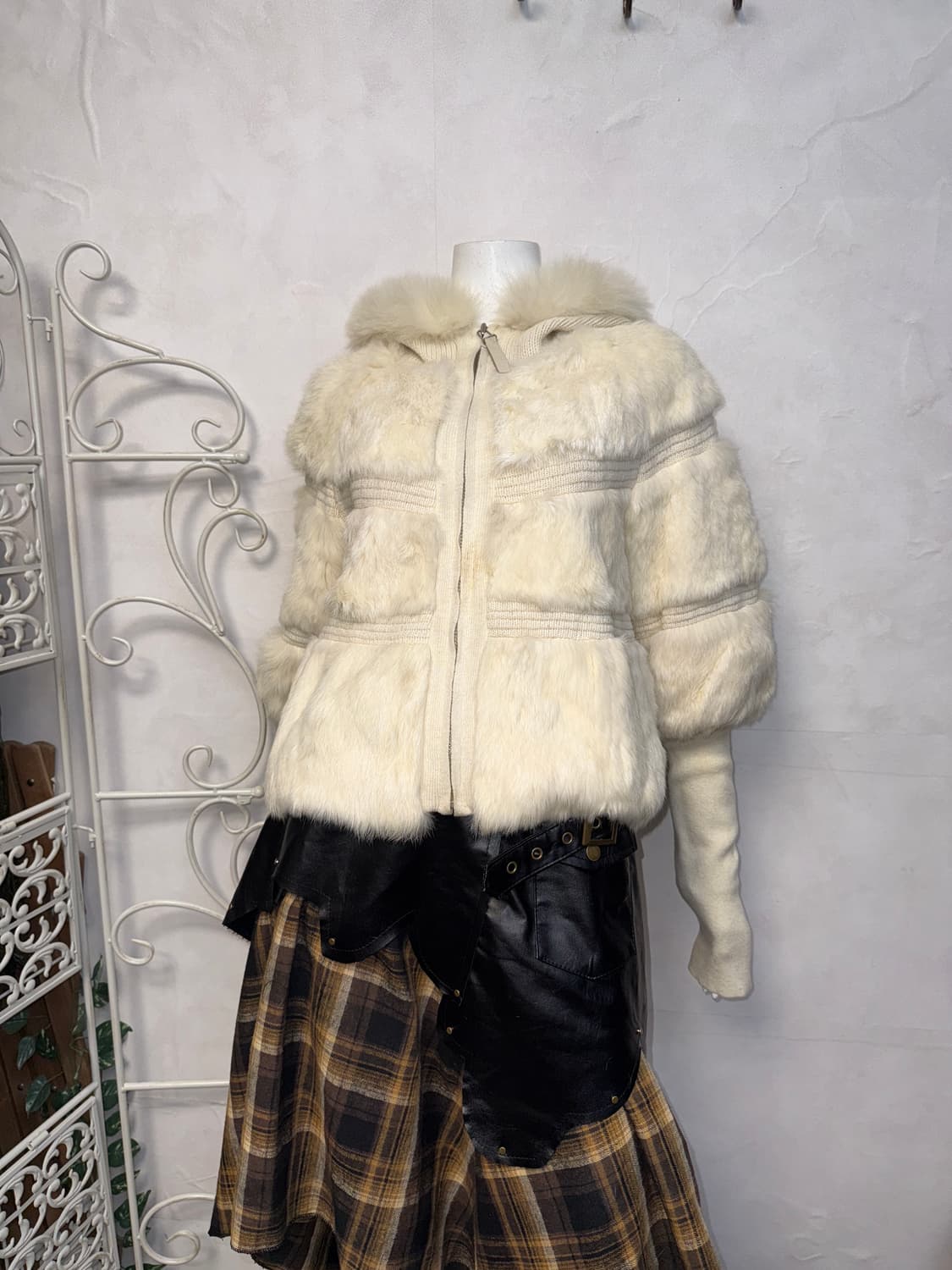O’2ND rabbit&fox fur warmer hood jacket 상품이미지7