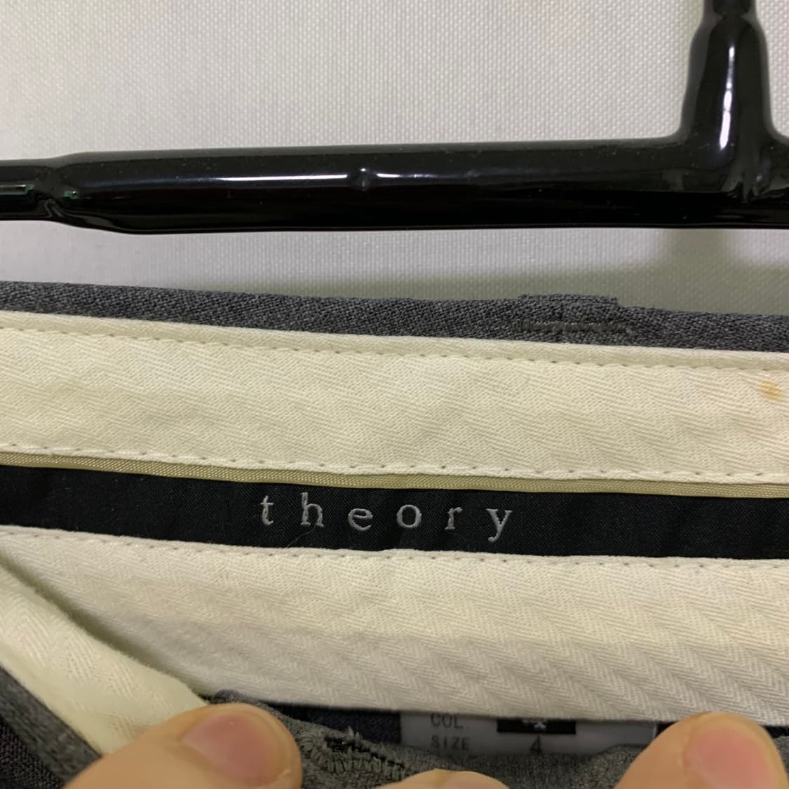 띠어리 세미 부츠컷 울 슬랙스 팬츠 27-28인치 그레이 여성 정장바지 상품이미지4