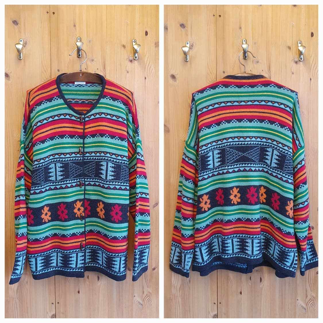 88.베네통 에스닉 박스가디건 상품이미지7