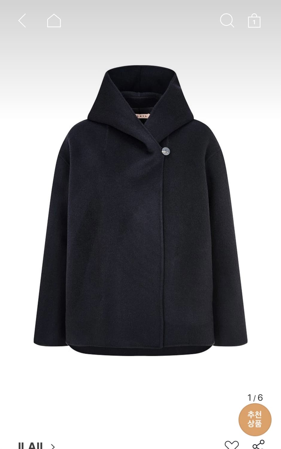 ILAIL 하프코트 S 블랙 상품이미지1