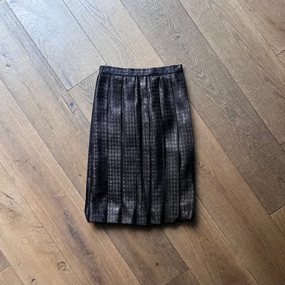 90's Glitter Hound Tooth Pattern Skirt 상품이미지1