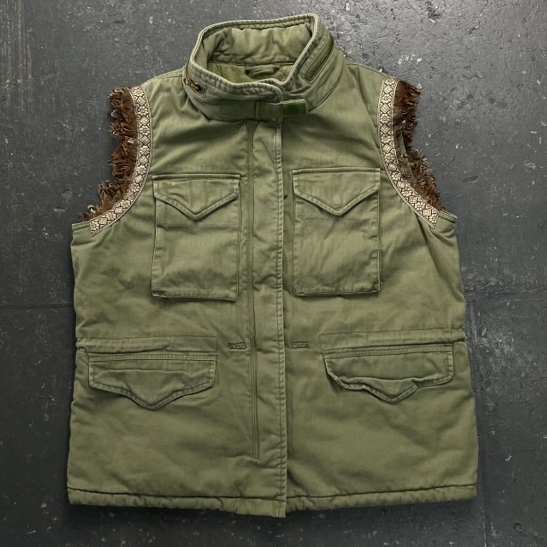 100 데님 앤 서플라이 랄프로렌 사우스 웨스턴 깃털 조끼  상품이미지1