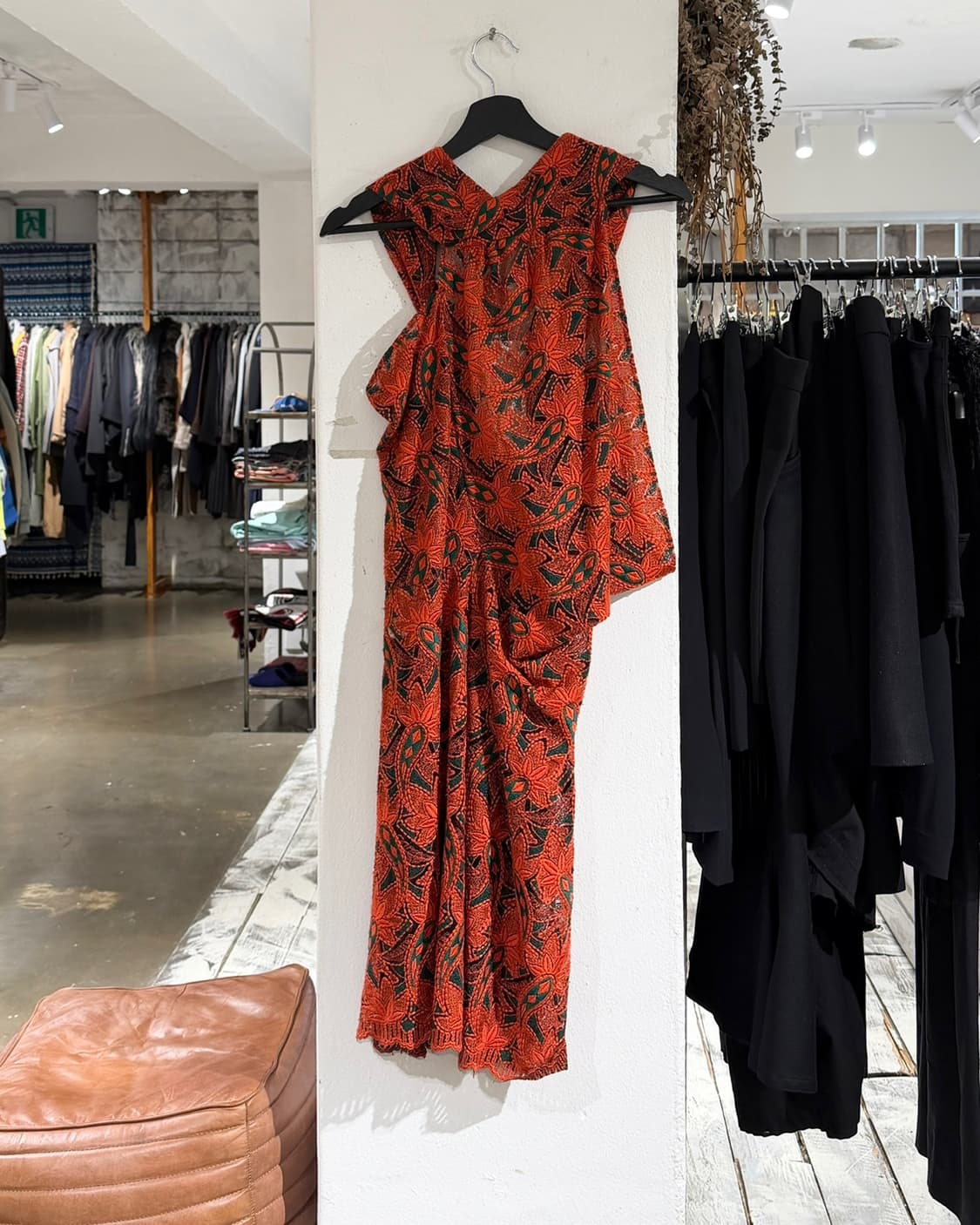 준야 와타나베 레드 레이스 자수 원피스 상품이미지6