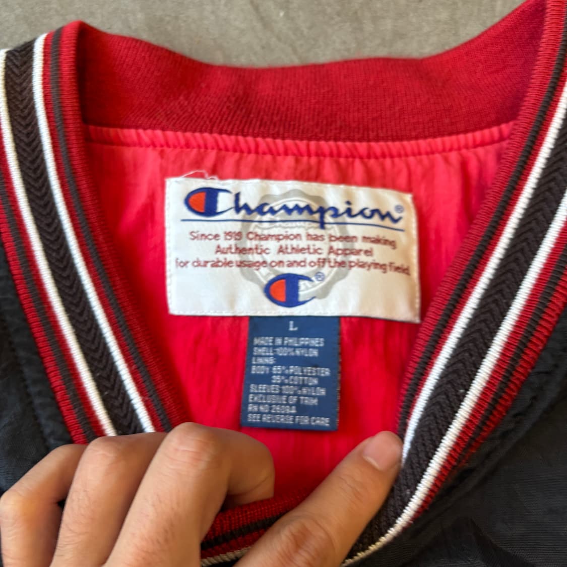 챔피온 정품 블랙 나일론 웜업 상품이미지6