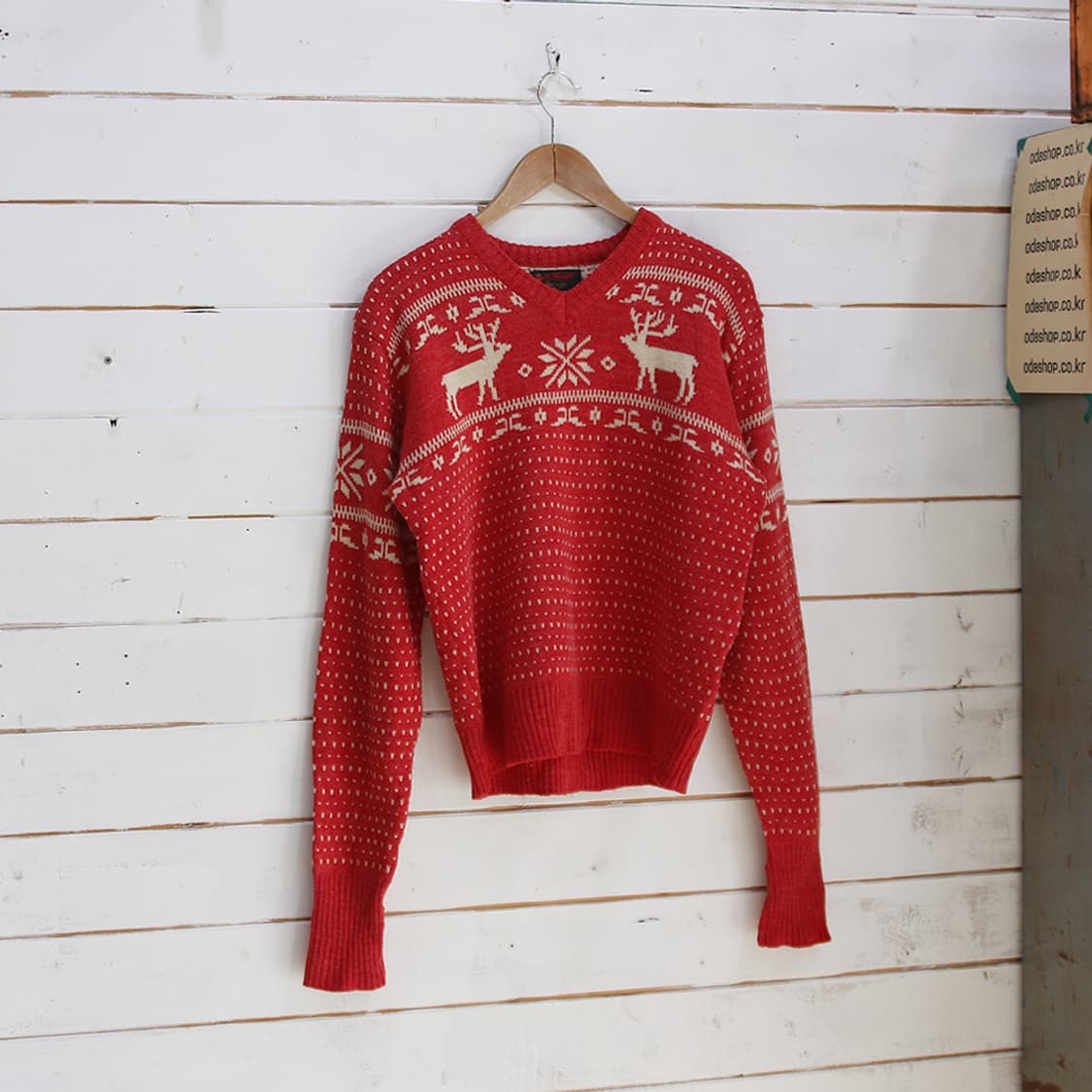 (착용컷) K.mayer 노르딕 패턴 니트 (남성용 100) 상품이미지1