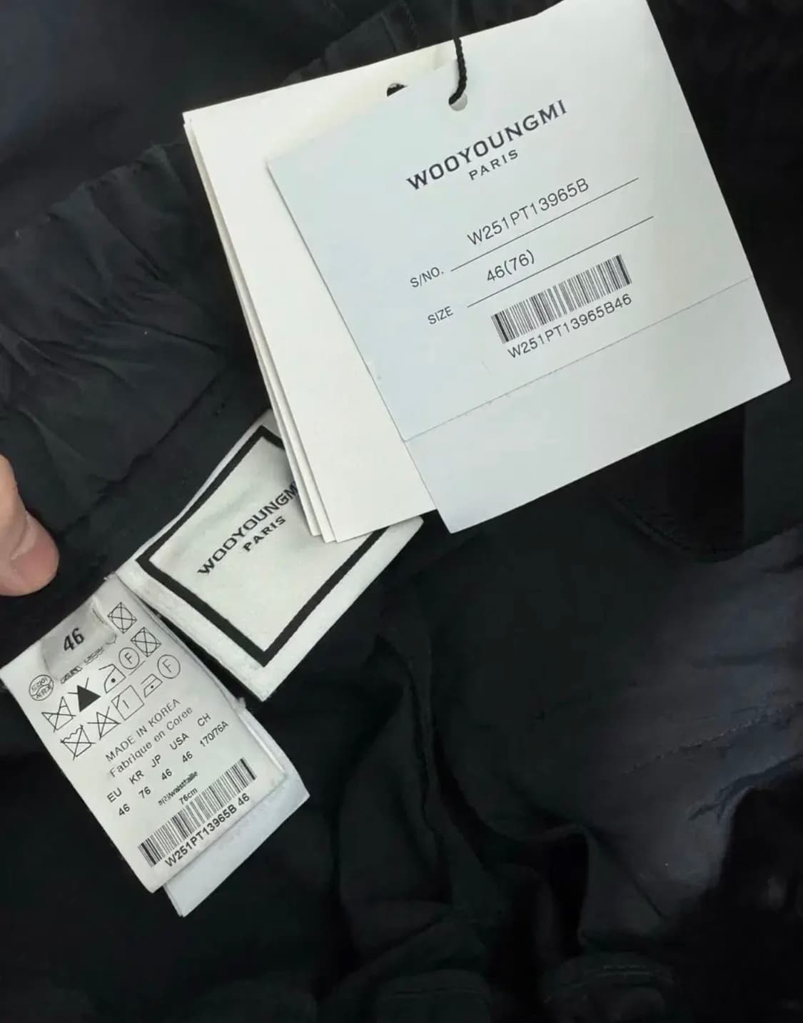 우영미 25ss 블랙 나일론 셋업 (48, 46) 상품이미지5
