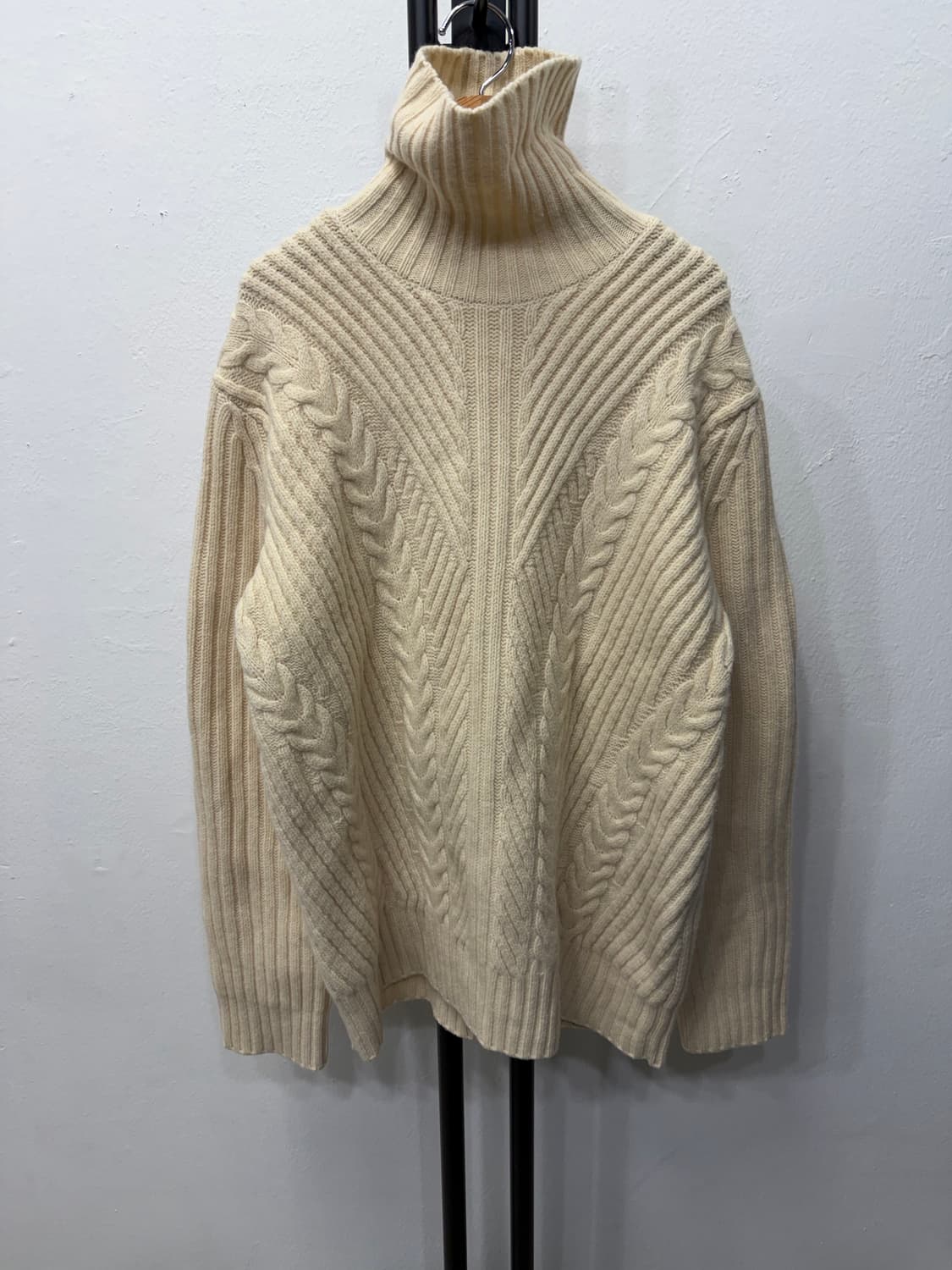 정품) 시스템옴므 터틀넥 케이블 니트 100 상품이미지1