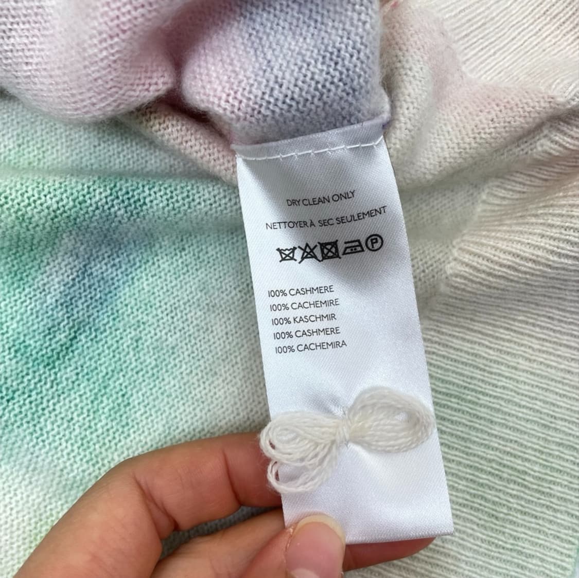 필크로 Pilcro 멀티컬러 타이다이 캐시미어 크롭 니트 XS 상품이미지4