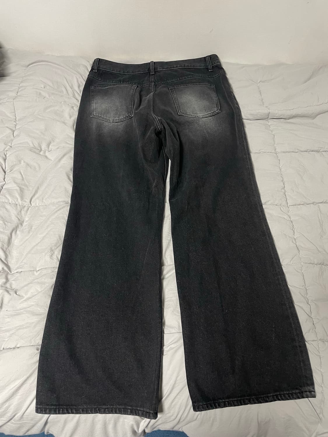 페이탈리즘 spray gradation wide jean 블랙 50 상품이미지4