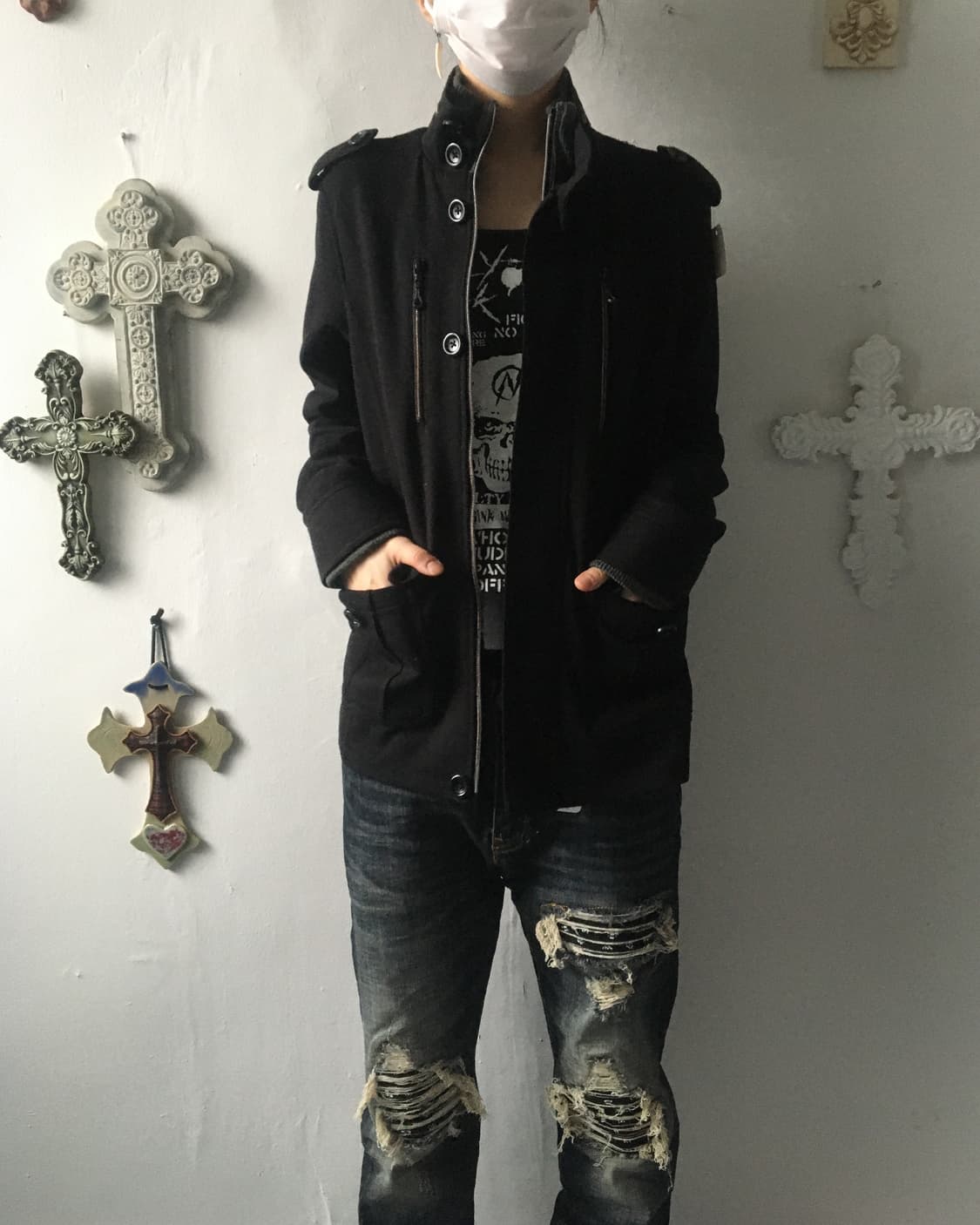 High neck woolen jacket 상품이미지6