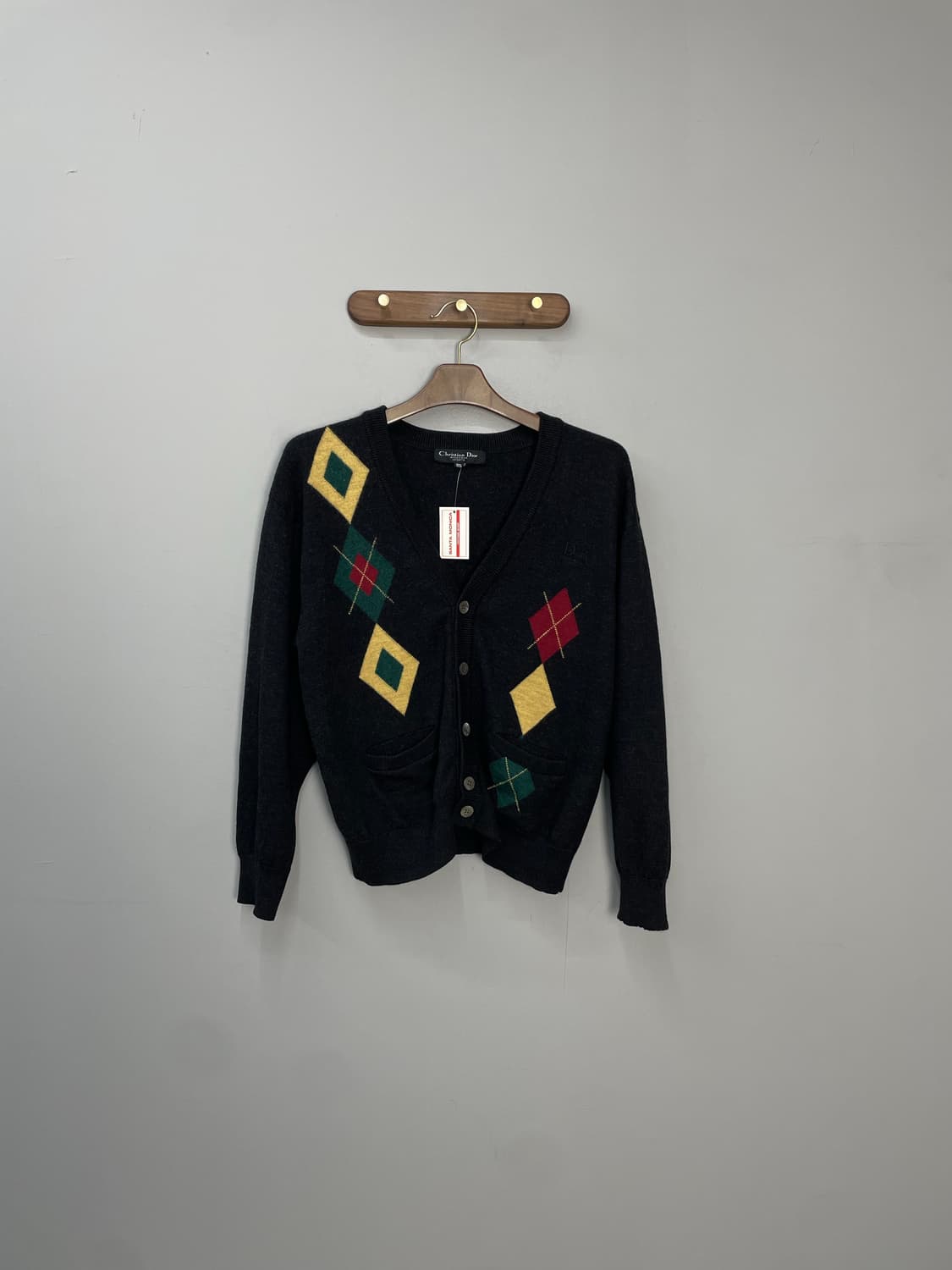 크리스찬 디올 아가일 패턴 울 혼방 가디건 H1402 상품이미지2