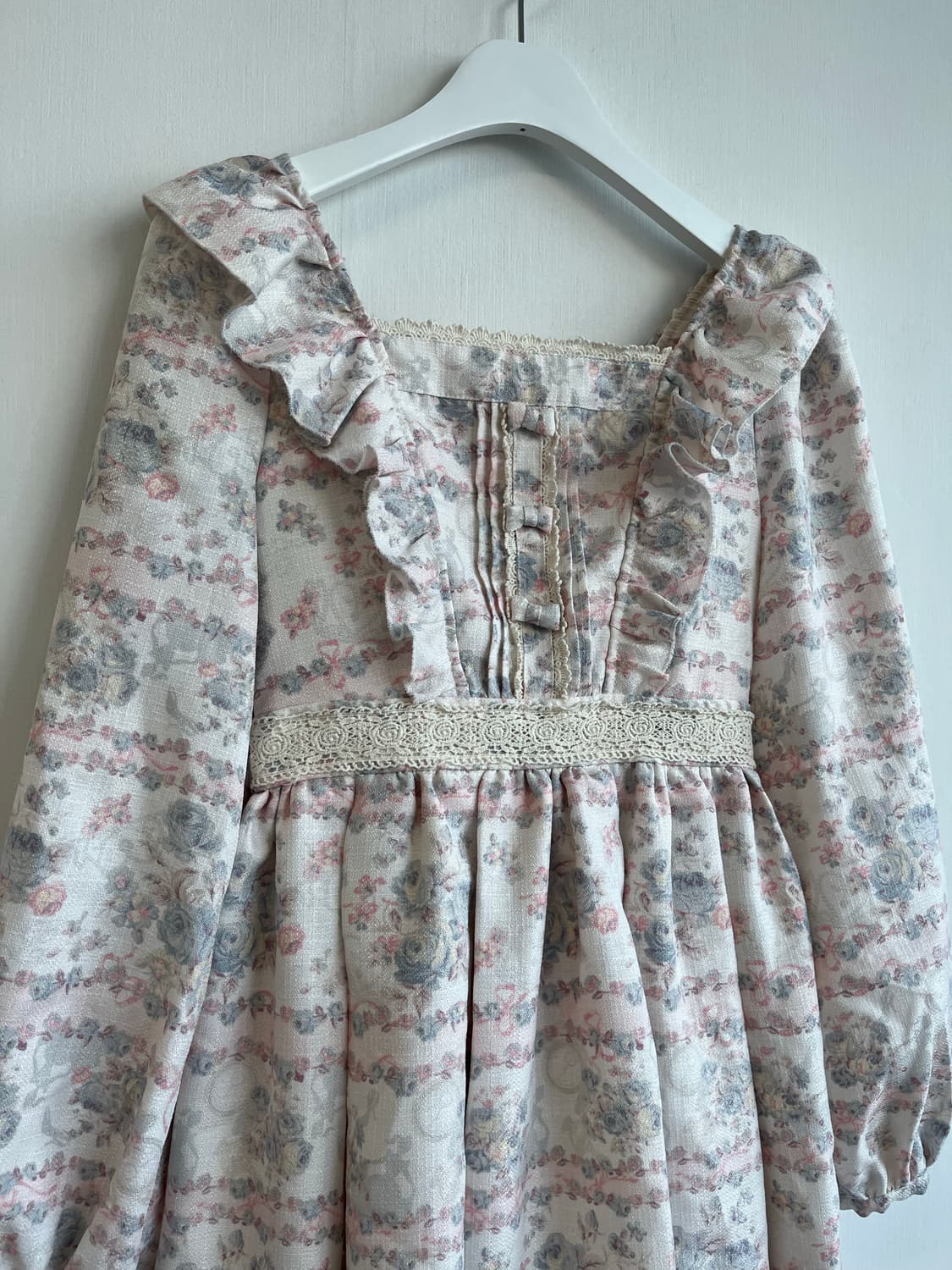 리즈리사 플라워 프릴 리본 원피스 상품이미지2