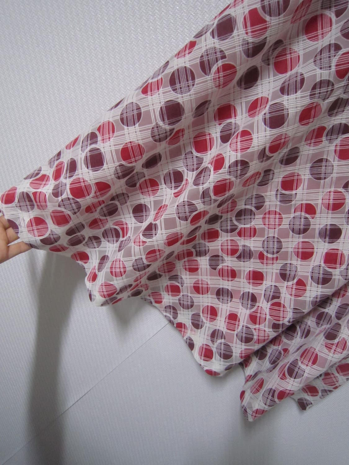 vintage dot check mid skirt 상품이미지4