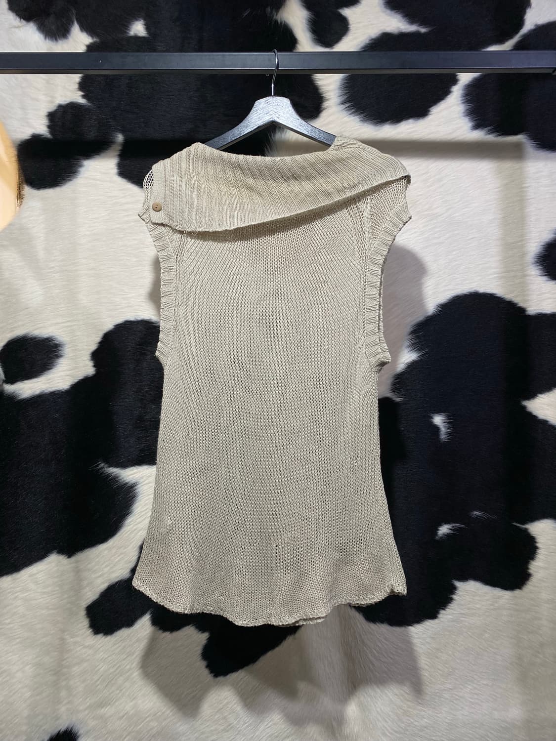 Japanese vtg 그런지 넥드레이프 니트 상품이미지6