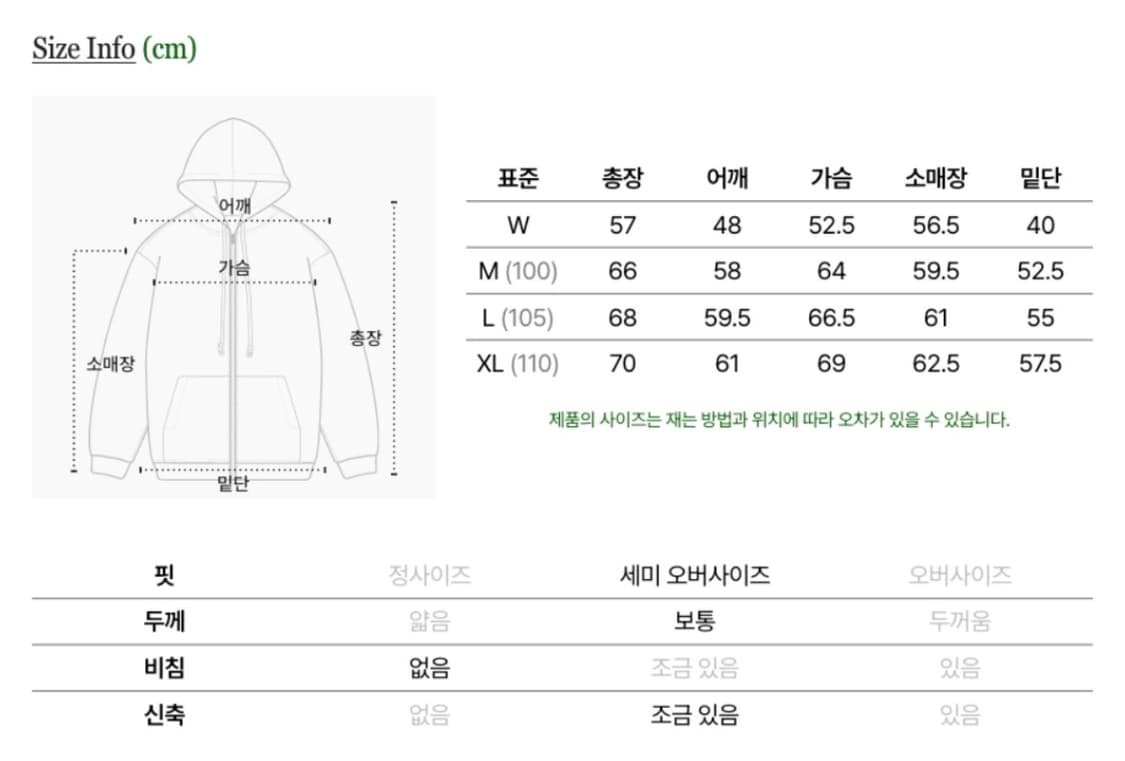 AECA WHIT 라이트 그레이 후드집업 팝니다 상품이미지3