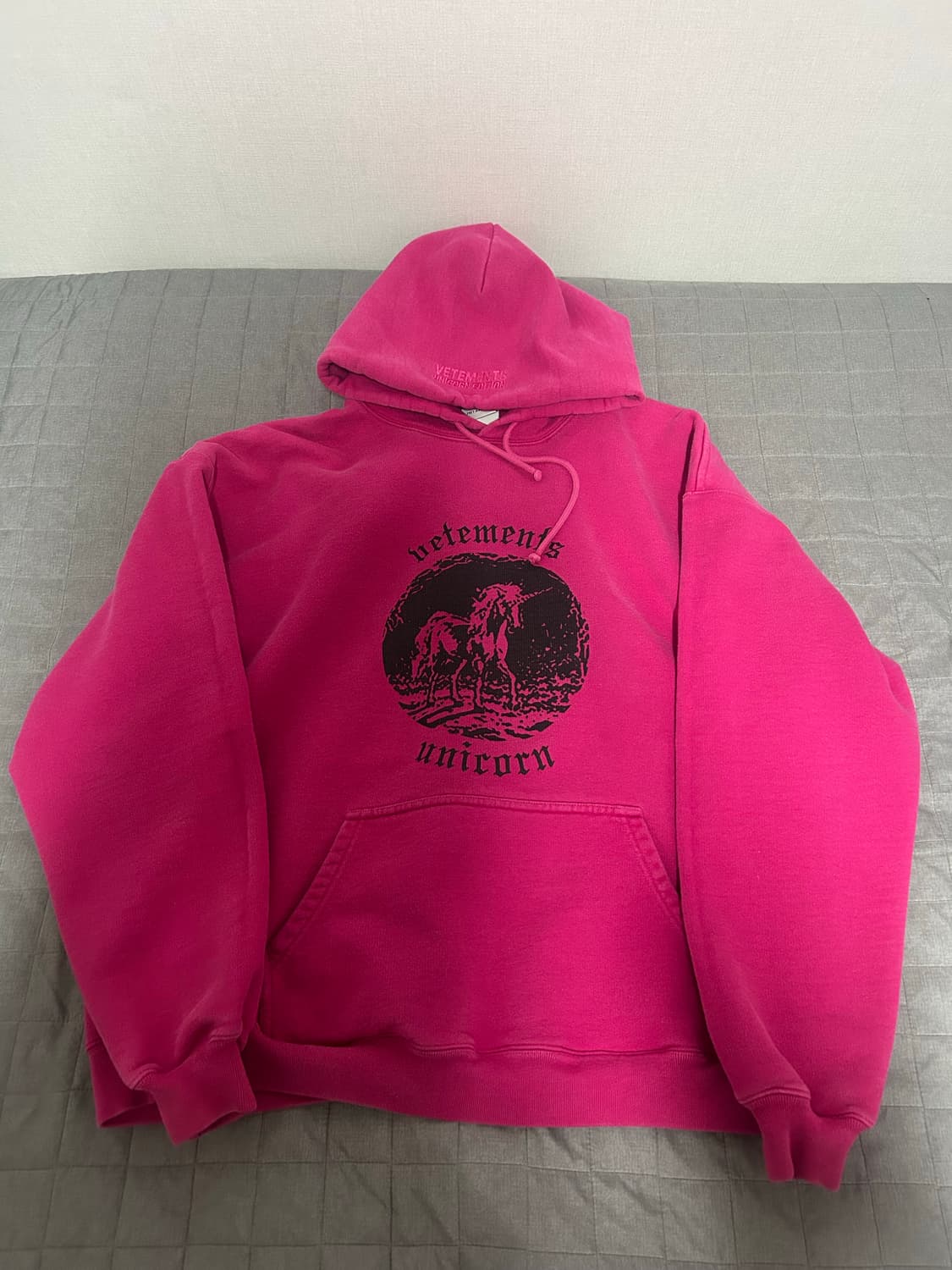 [M] 베트멍 더블 유니콘 후드 티셔츠 핑크 상품이미지1