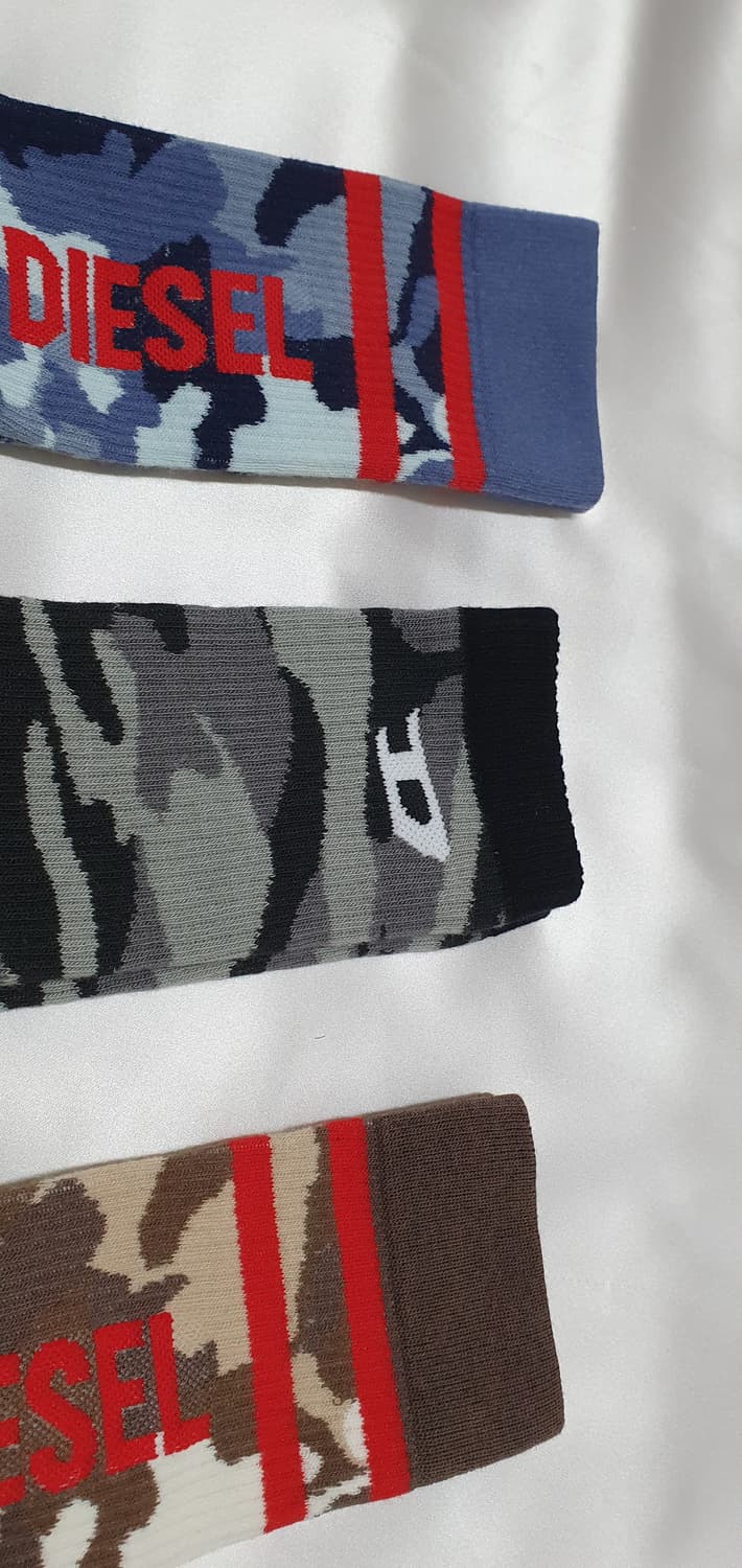 블루 그레이 브라운 레드 카모 디젤 양말 상품이미지4